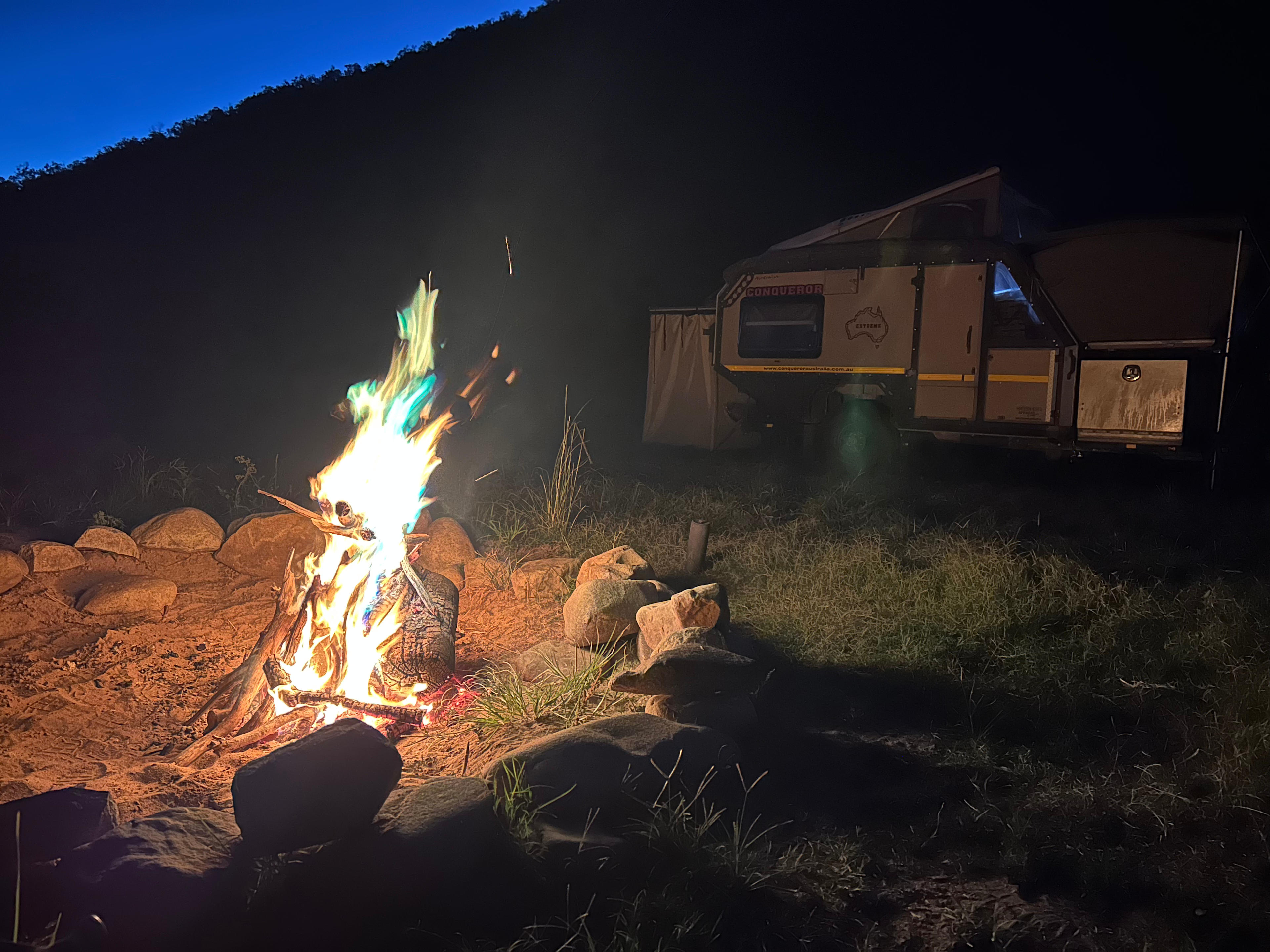 Massive fire pit at our site. 
