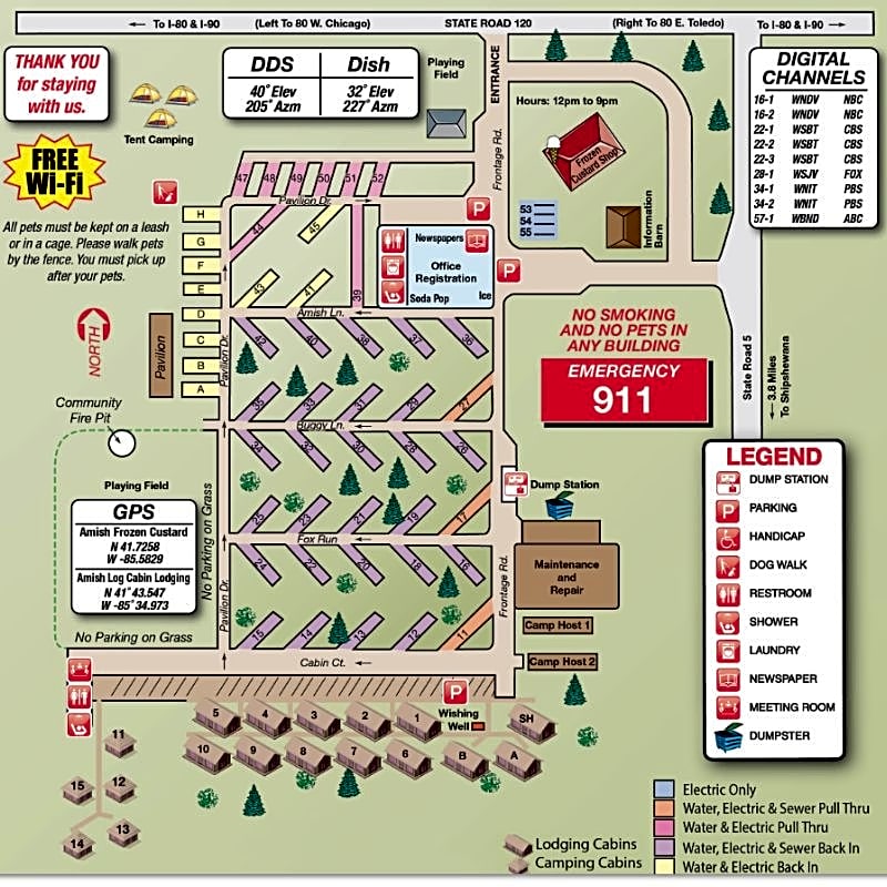 Shipshewana North Park Amish Log Cabin Lodging & Campground