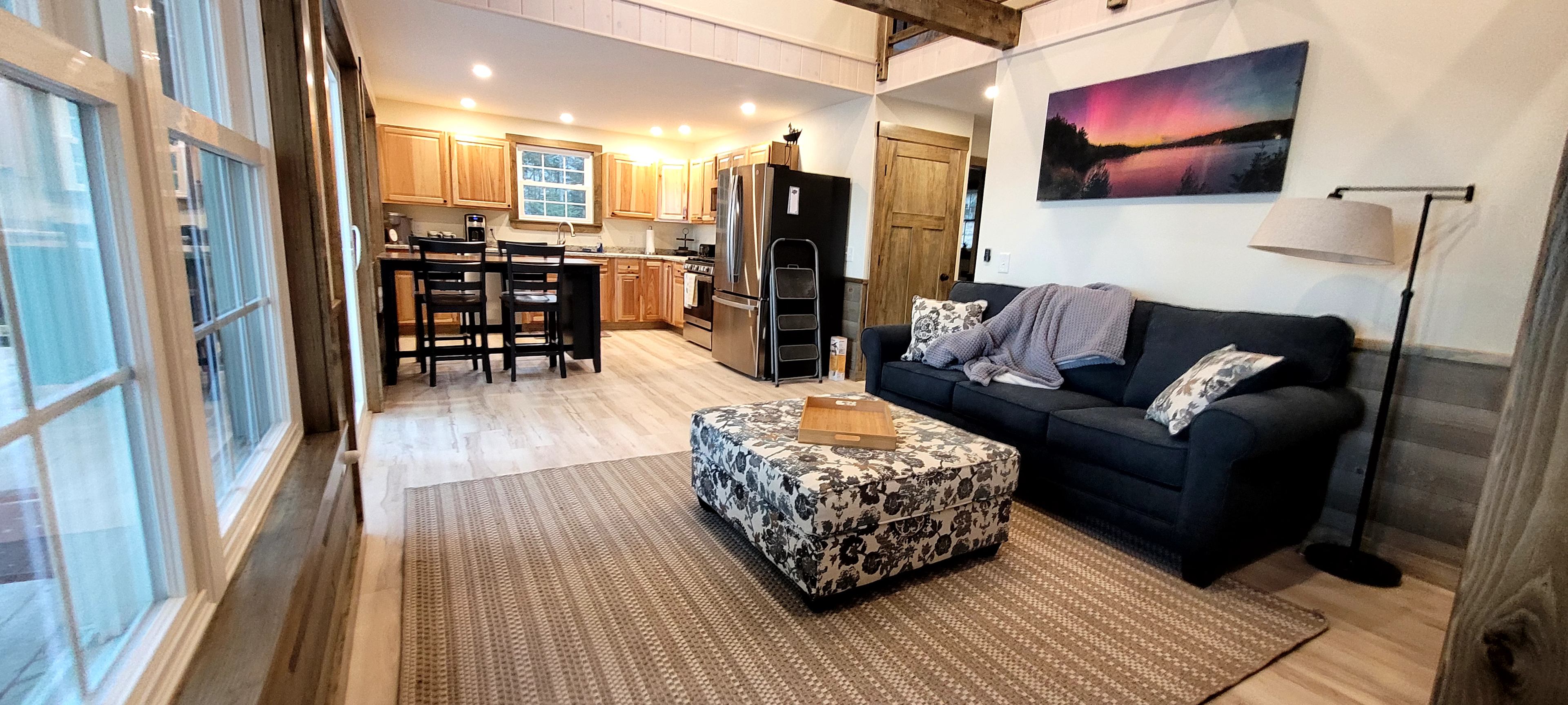 Combined living room and kitchen