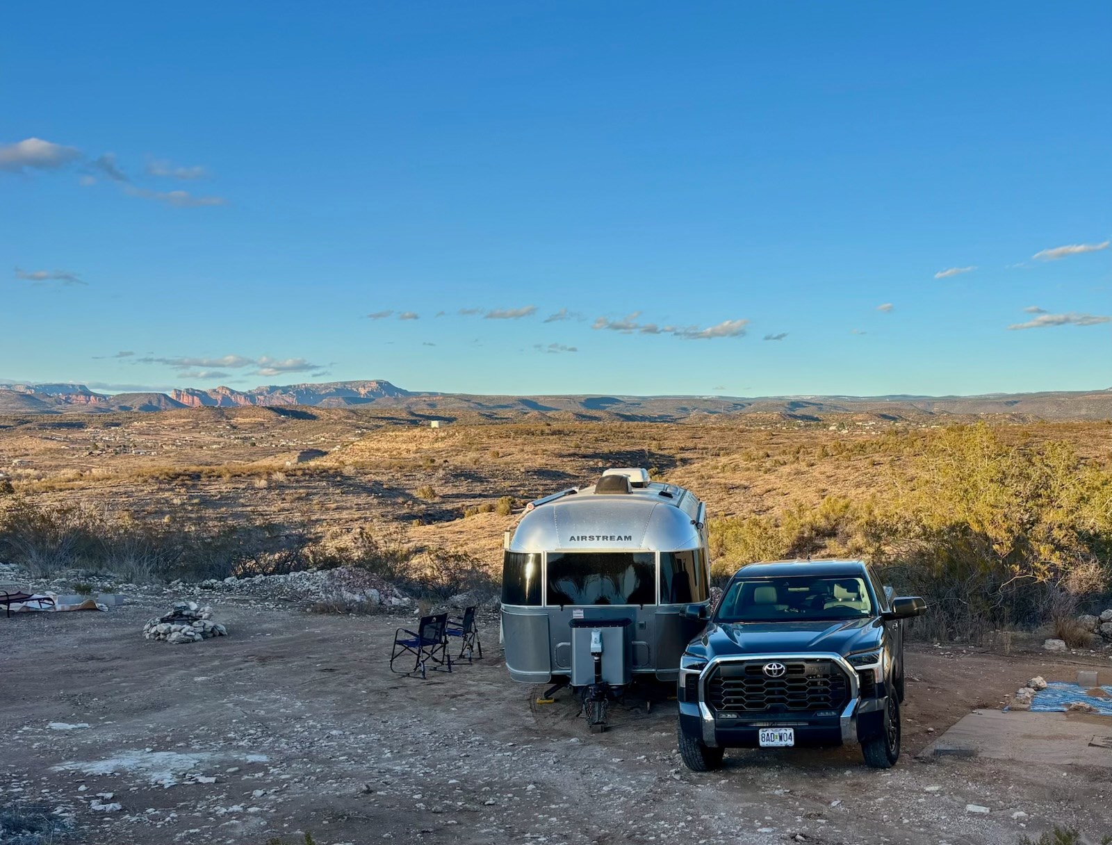 We were next to the motor home.  (Not pictured) 