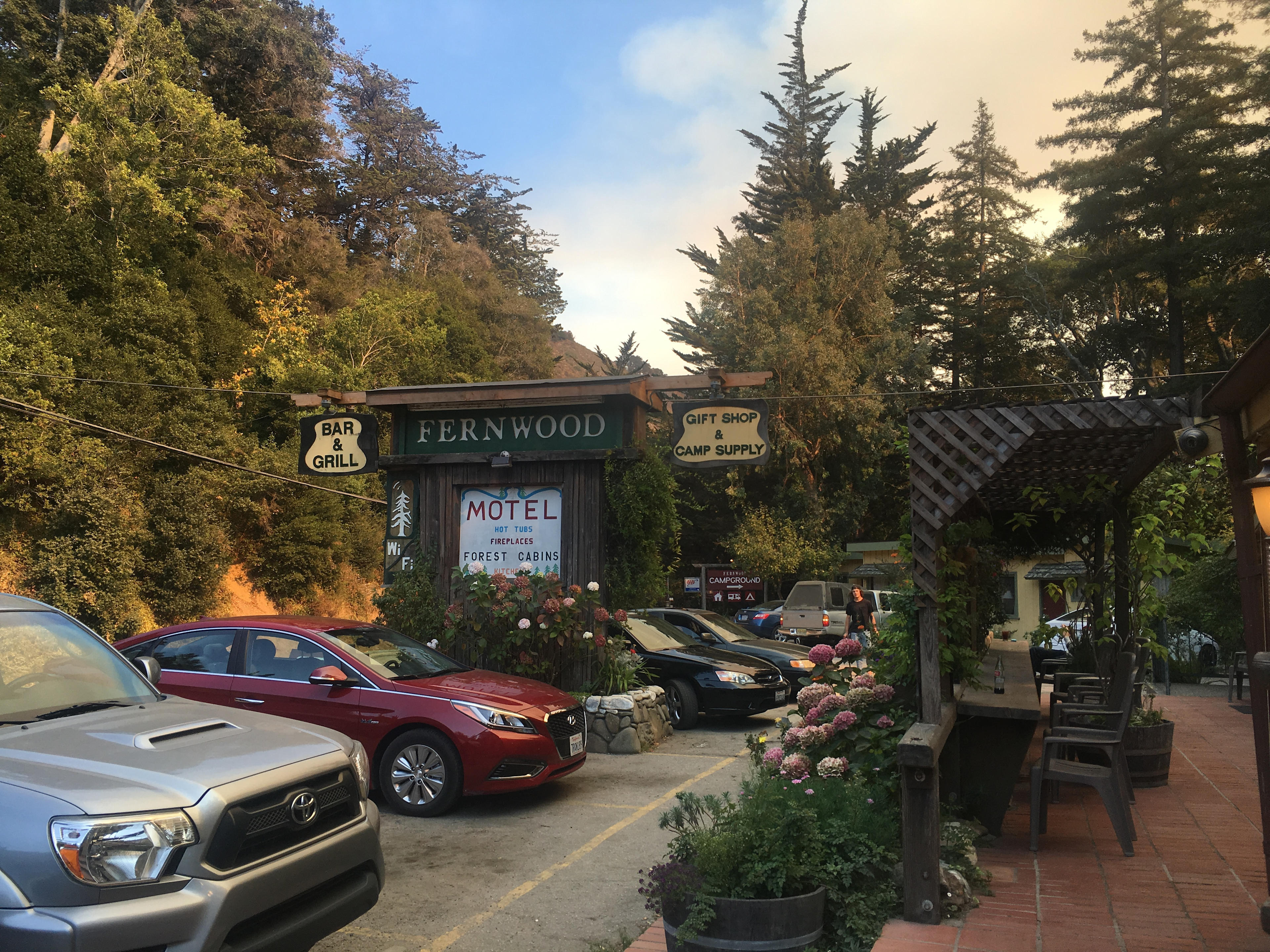 The front entrance from the road