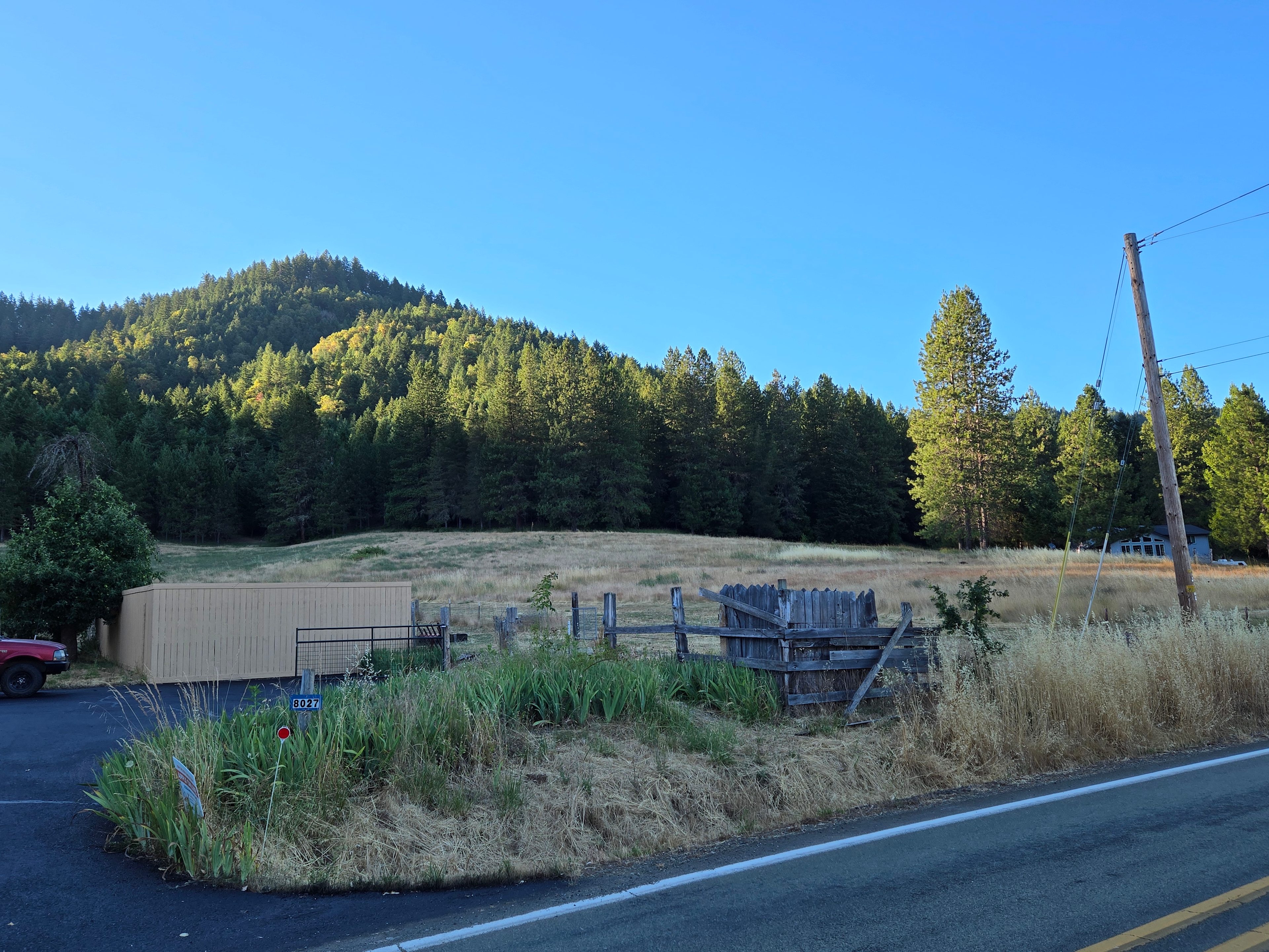 View of the campsite area from Azalea Glen Rd. 