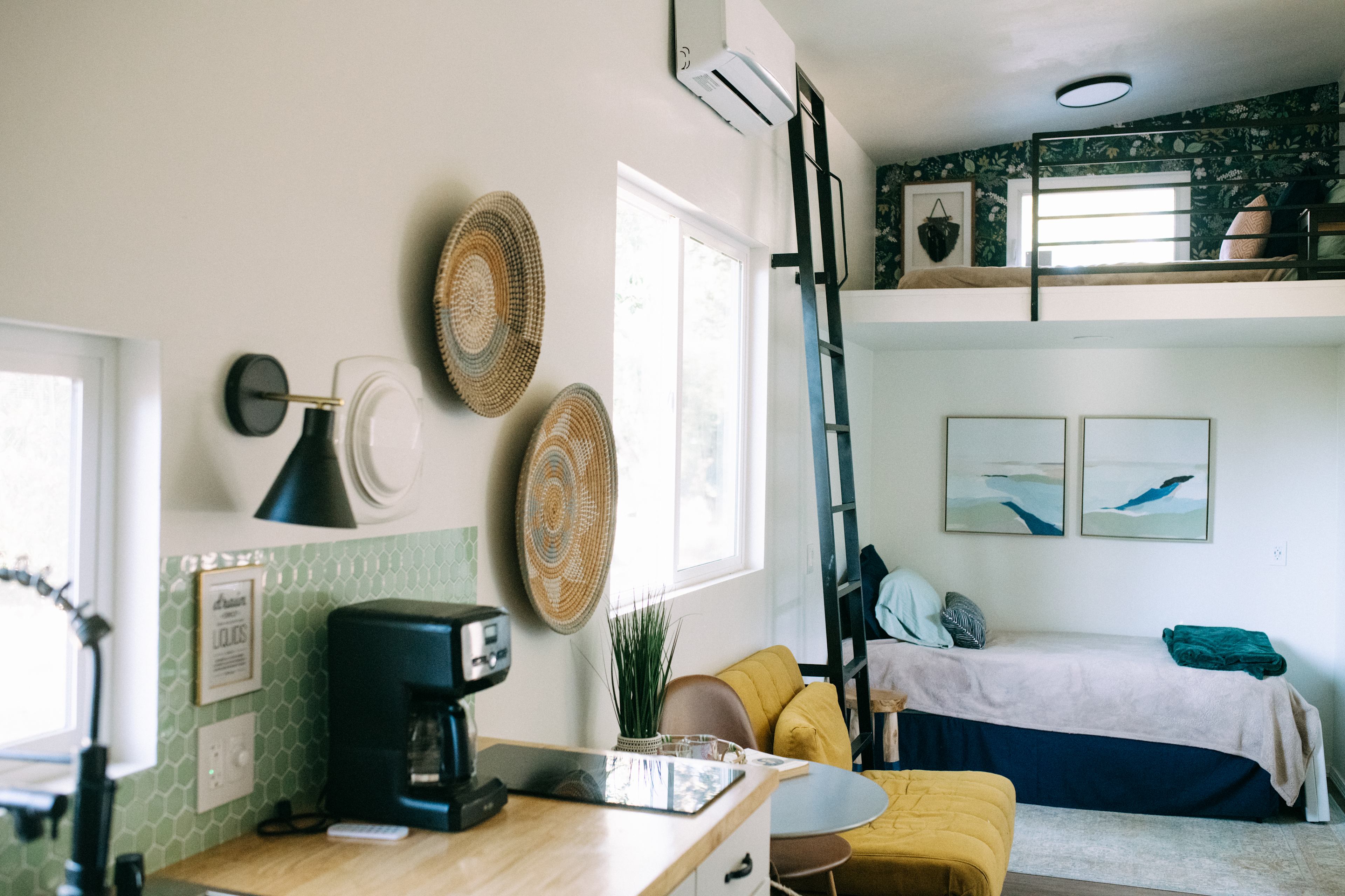 Morning light in the tiny house. 