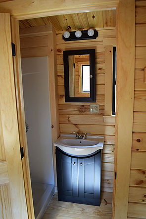 12x22 Cabin With 6' Porch Two Room Deluxe Log Cabin