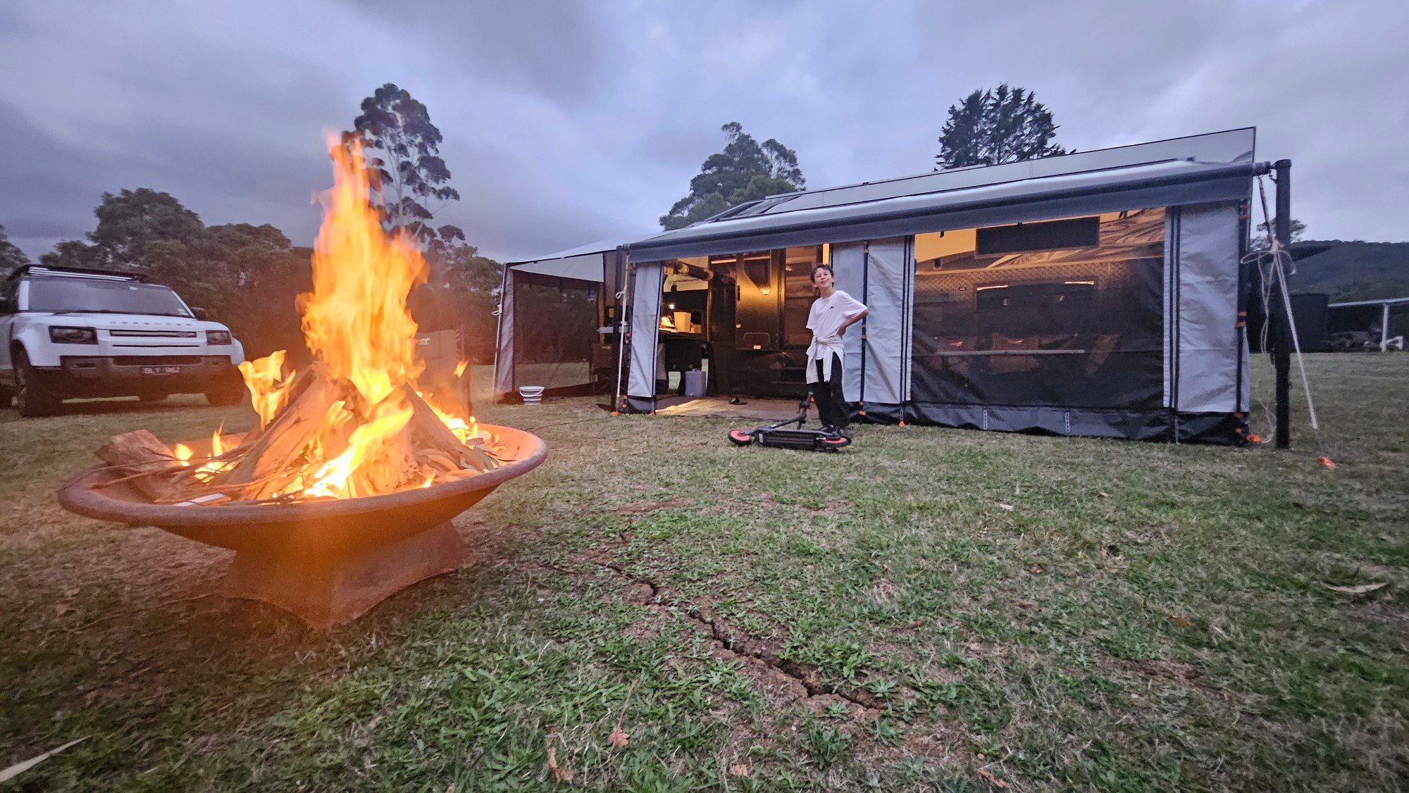 We love open fires at night, and roasting marshmallows.