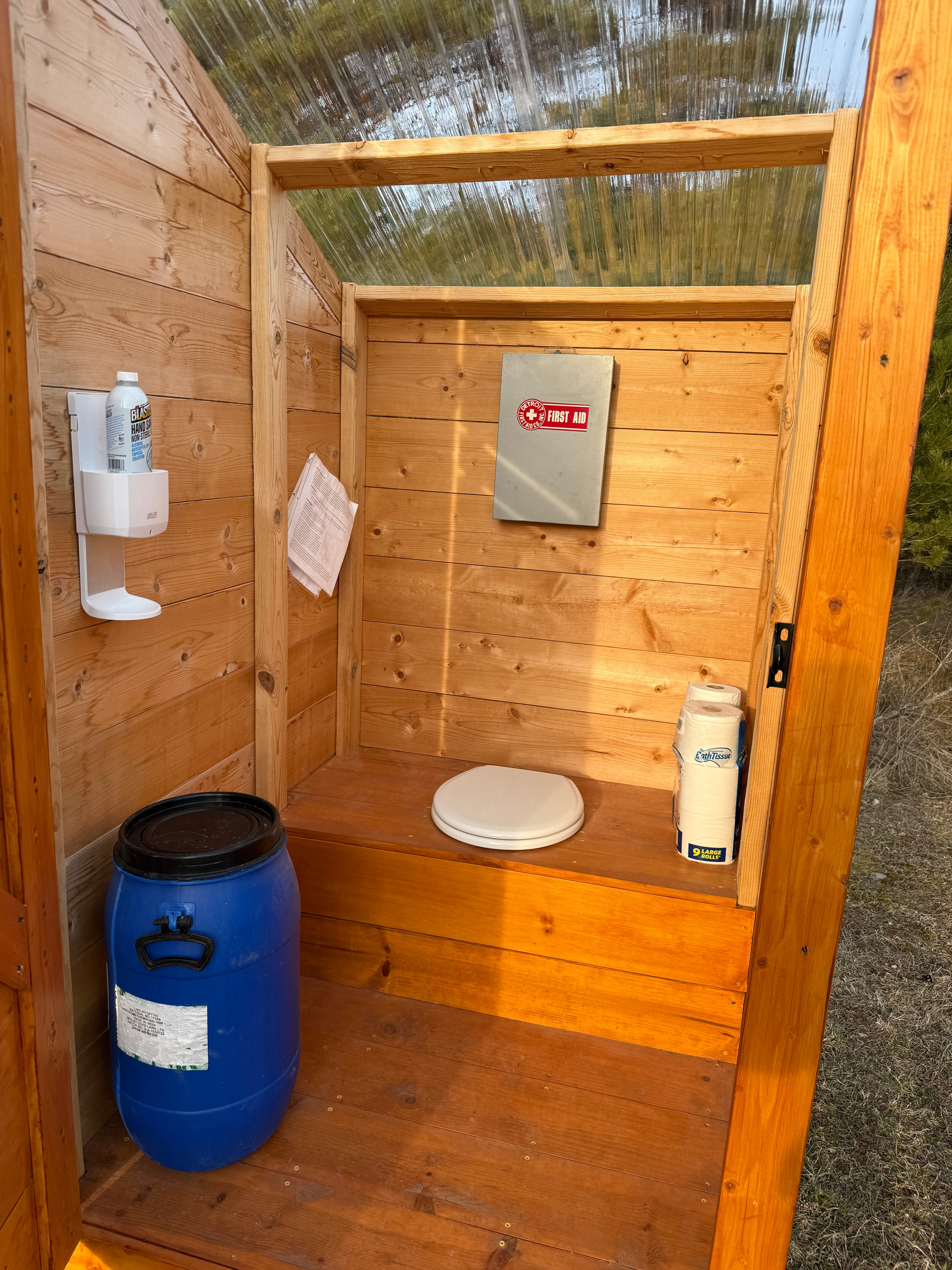 One of the best outhouses I’ve ever seen. 