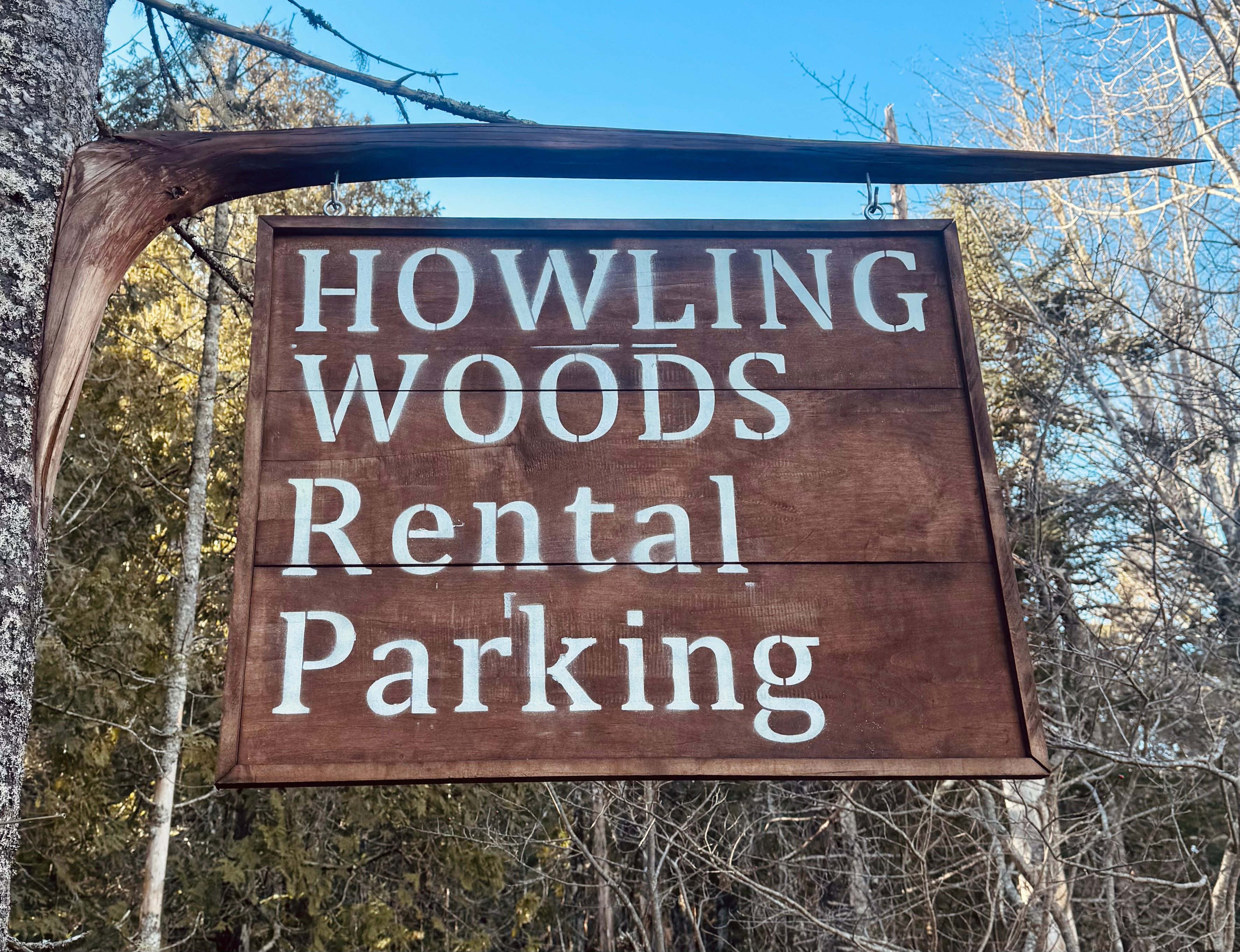 The sign to park right under or close to. 