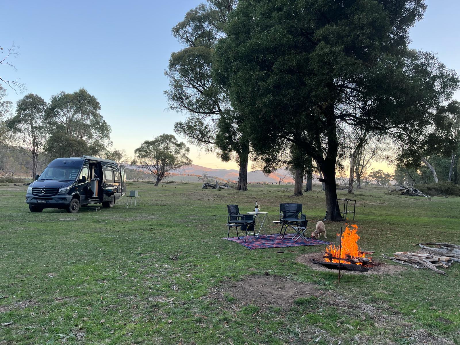 Shady Shallows - creek behind looking towards mountain view