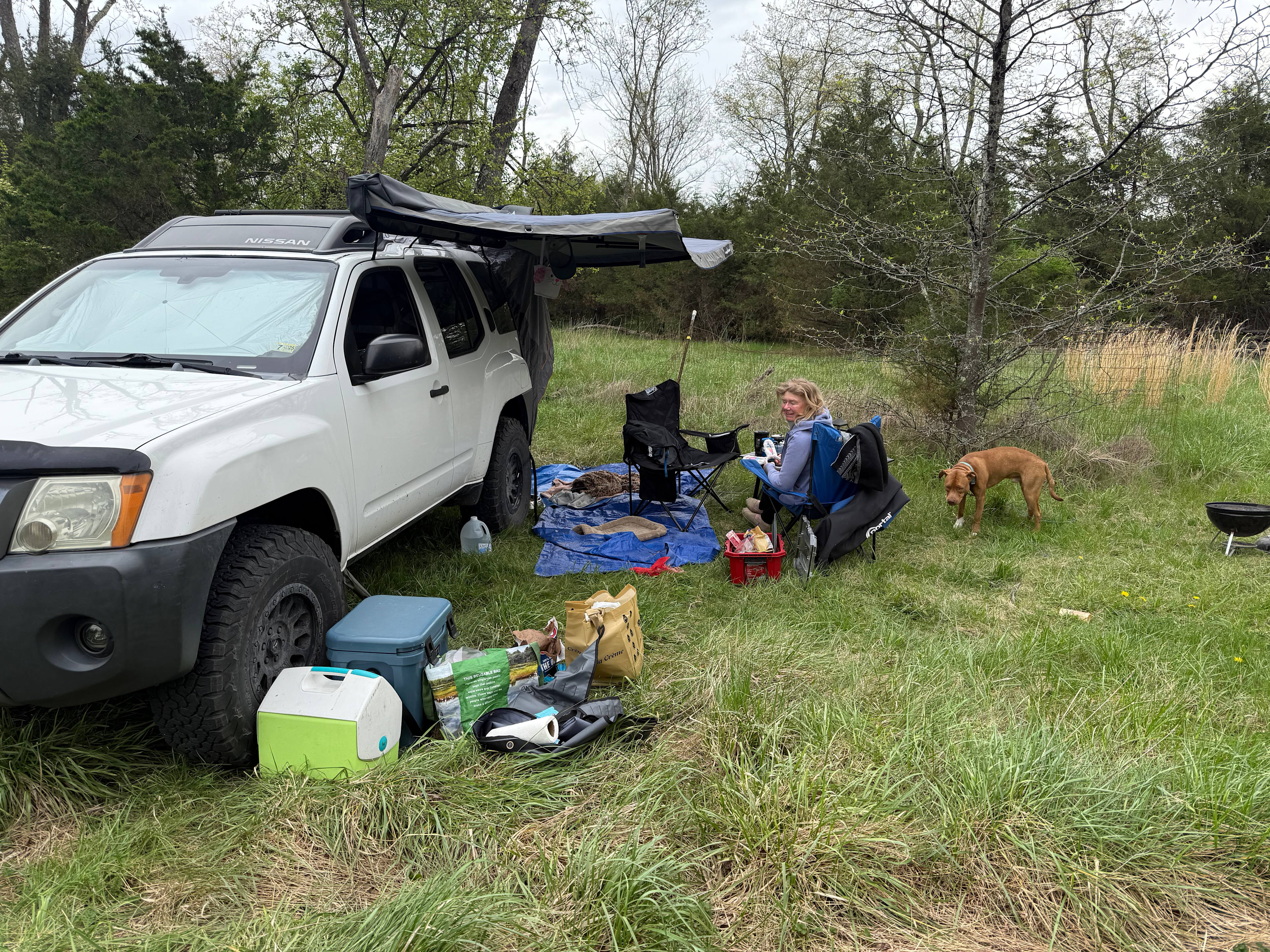 Camping with my Easter Bunny