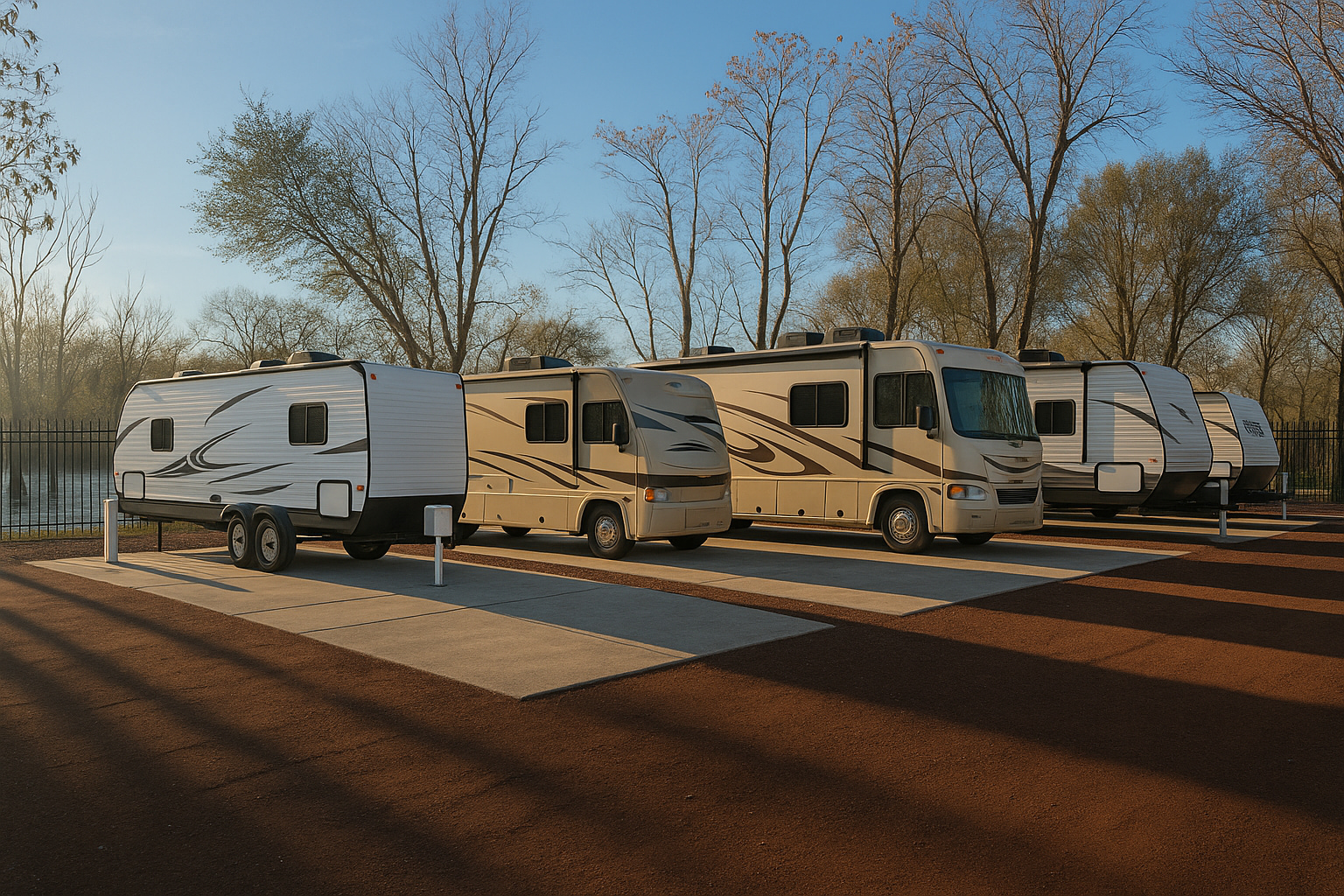 AI-generated photo to show RV site layout. 