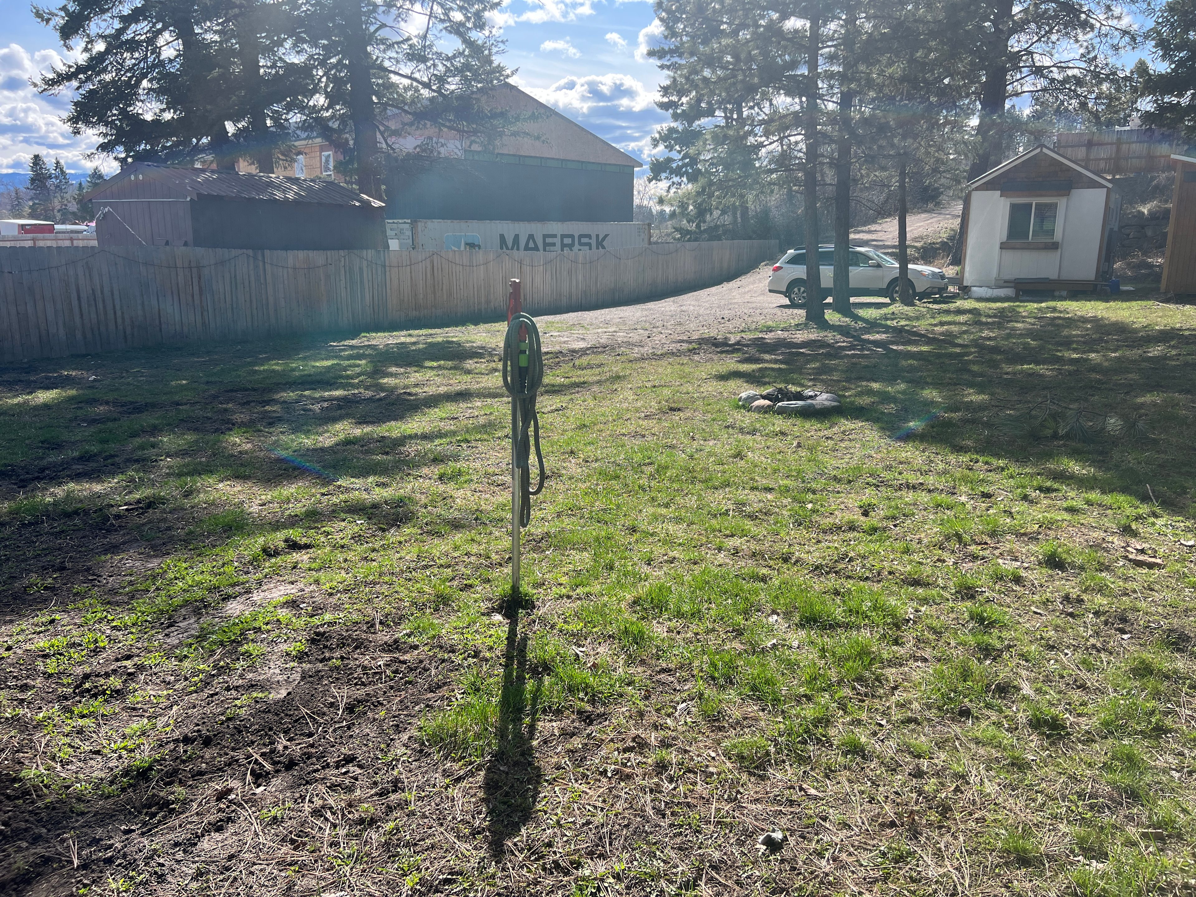 This is the view from the back fence, that is my tiny house in the picture. 