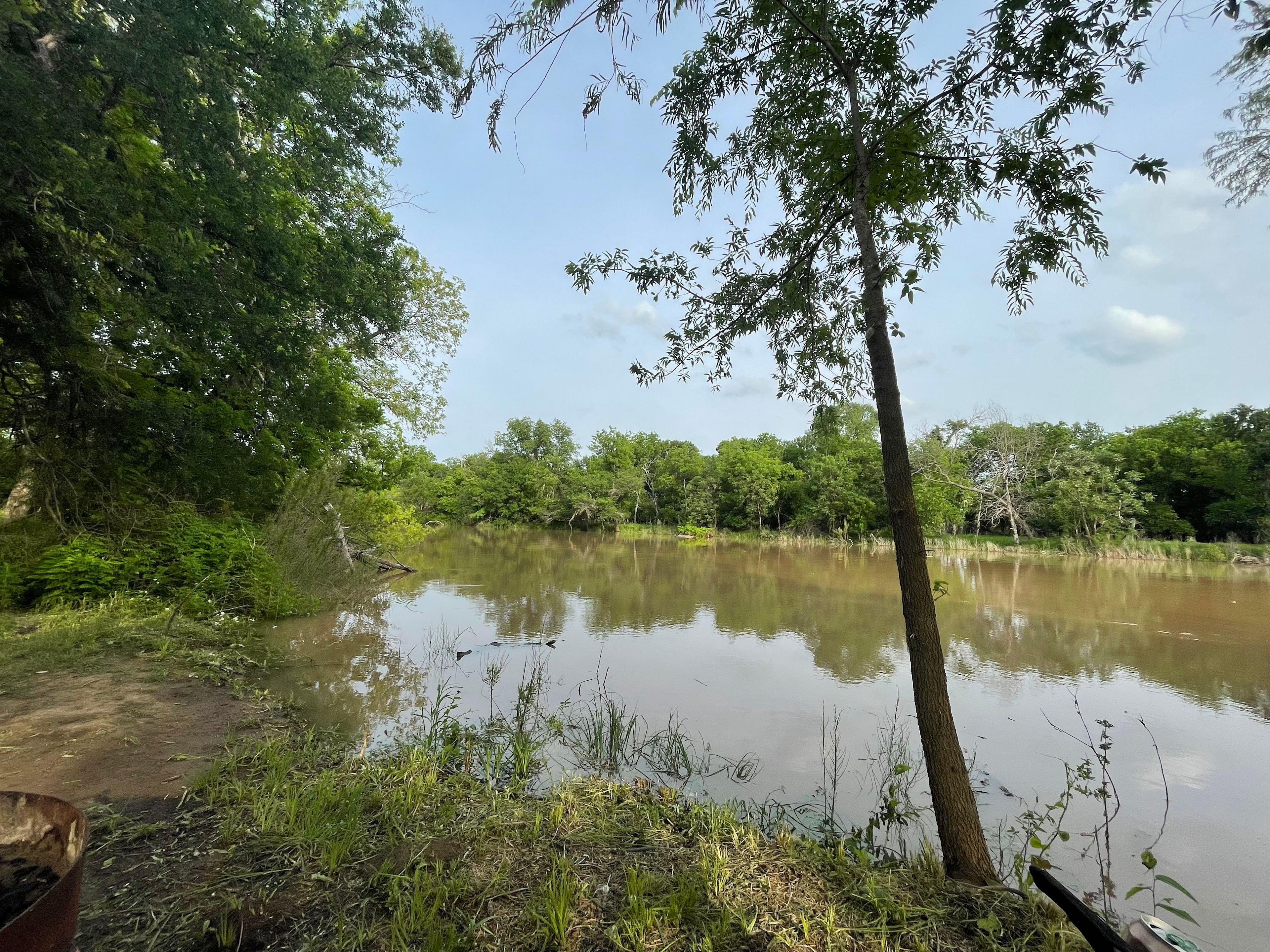 Fishing from camping spot 