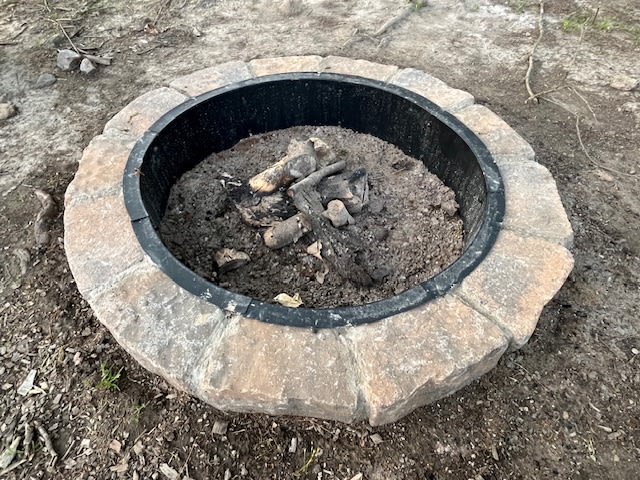 Finally put in a proper fire pit, upgraded from the cinder blocks. 