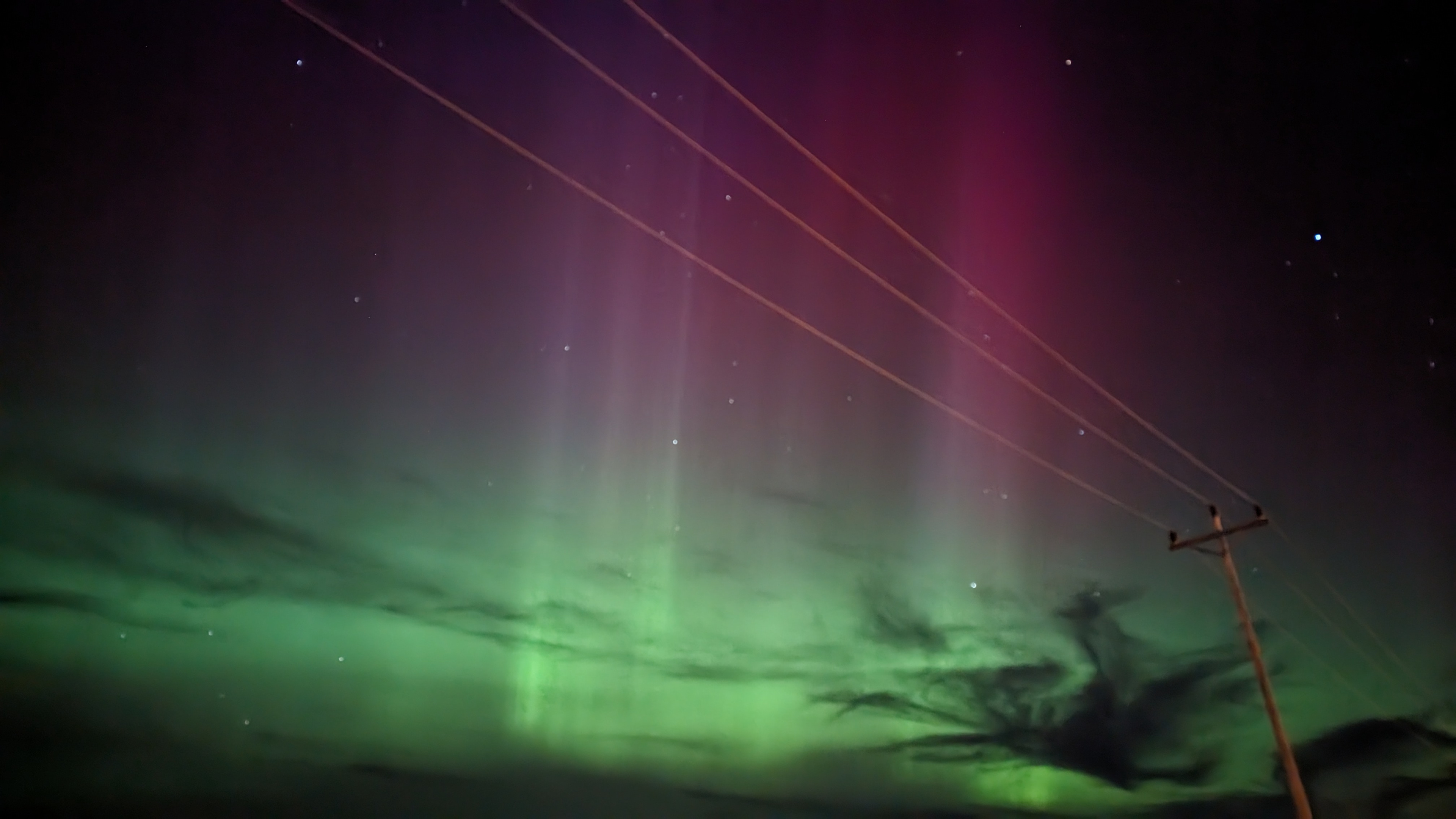 While you are here, you might see Ms Aurora. This was taken from the back of the property!
