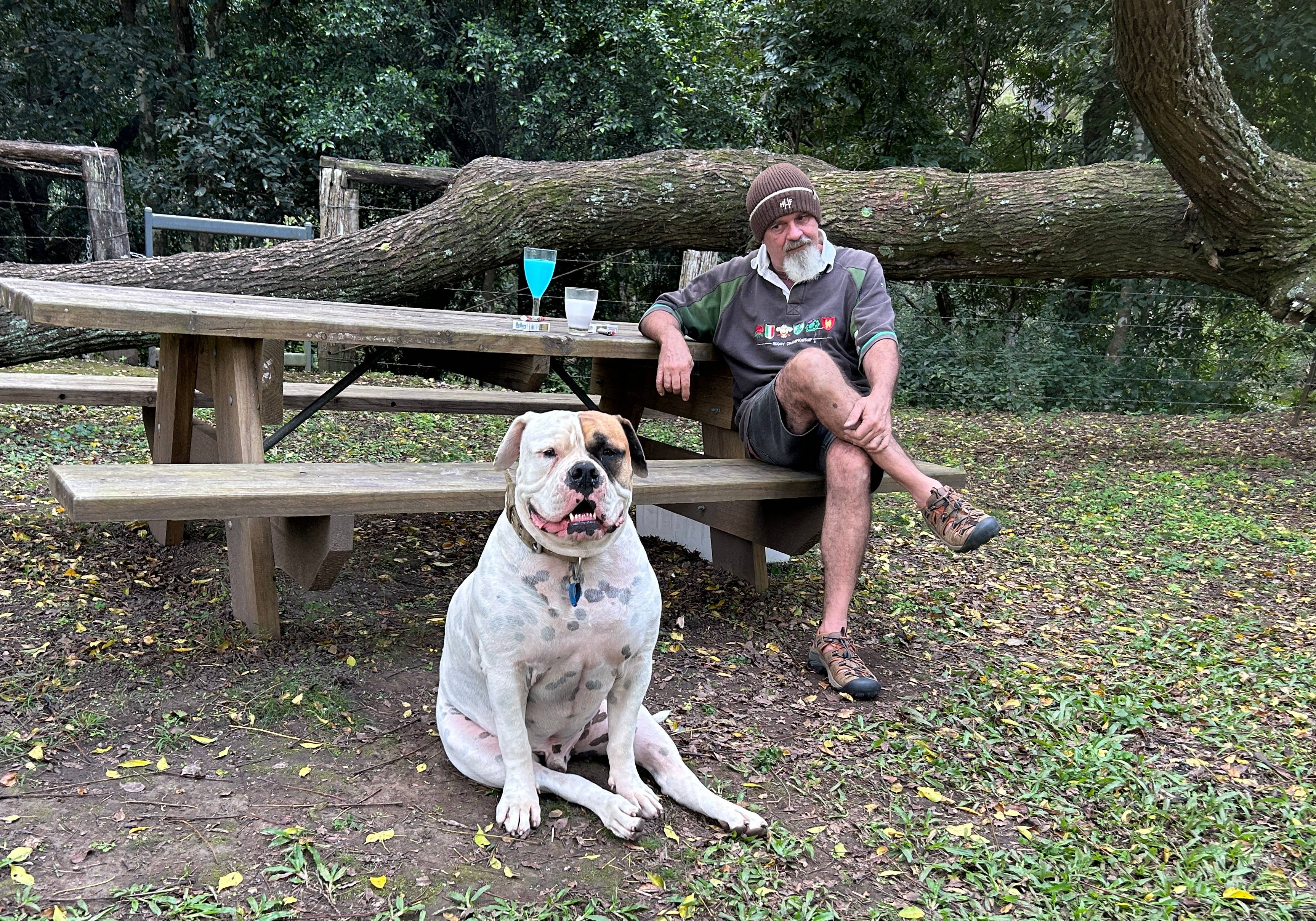 Chillin out after a walk along the creek 