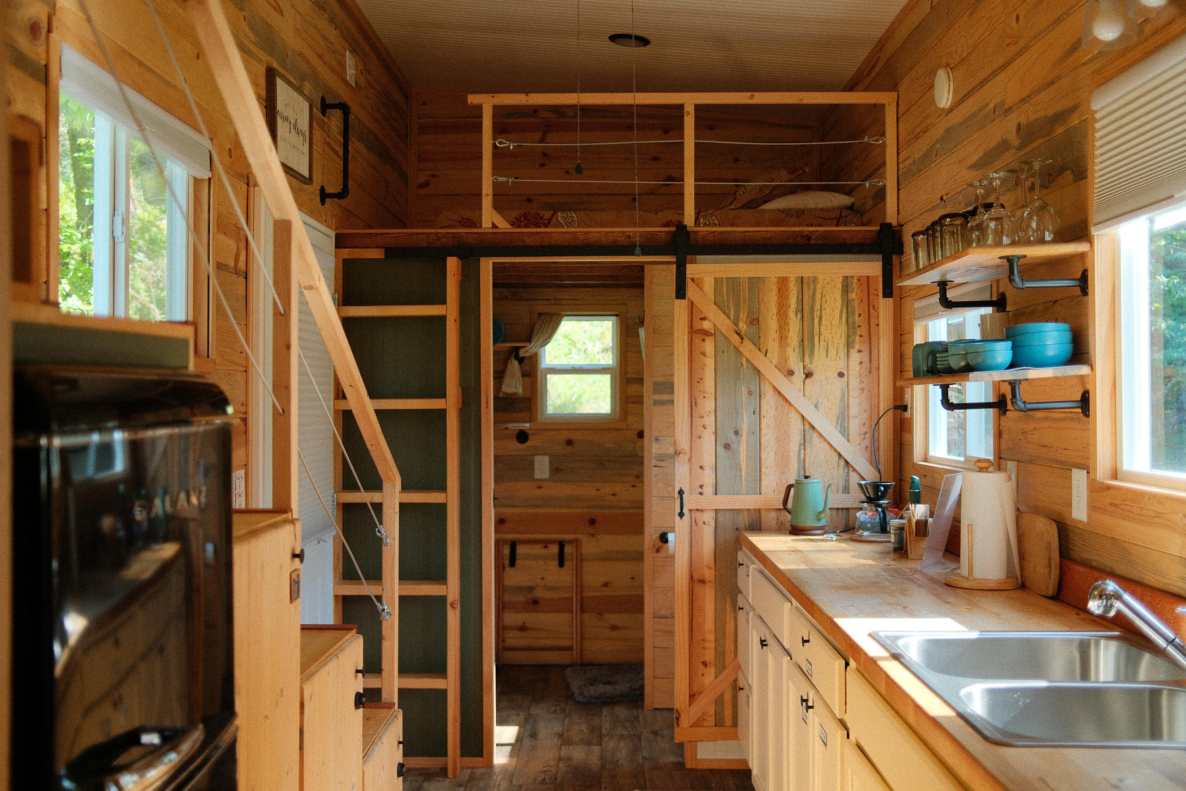 Looking towards the bathroom and secondary loft