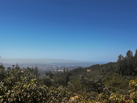 Santa Cruz Mountains with ocean 👁