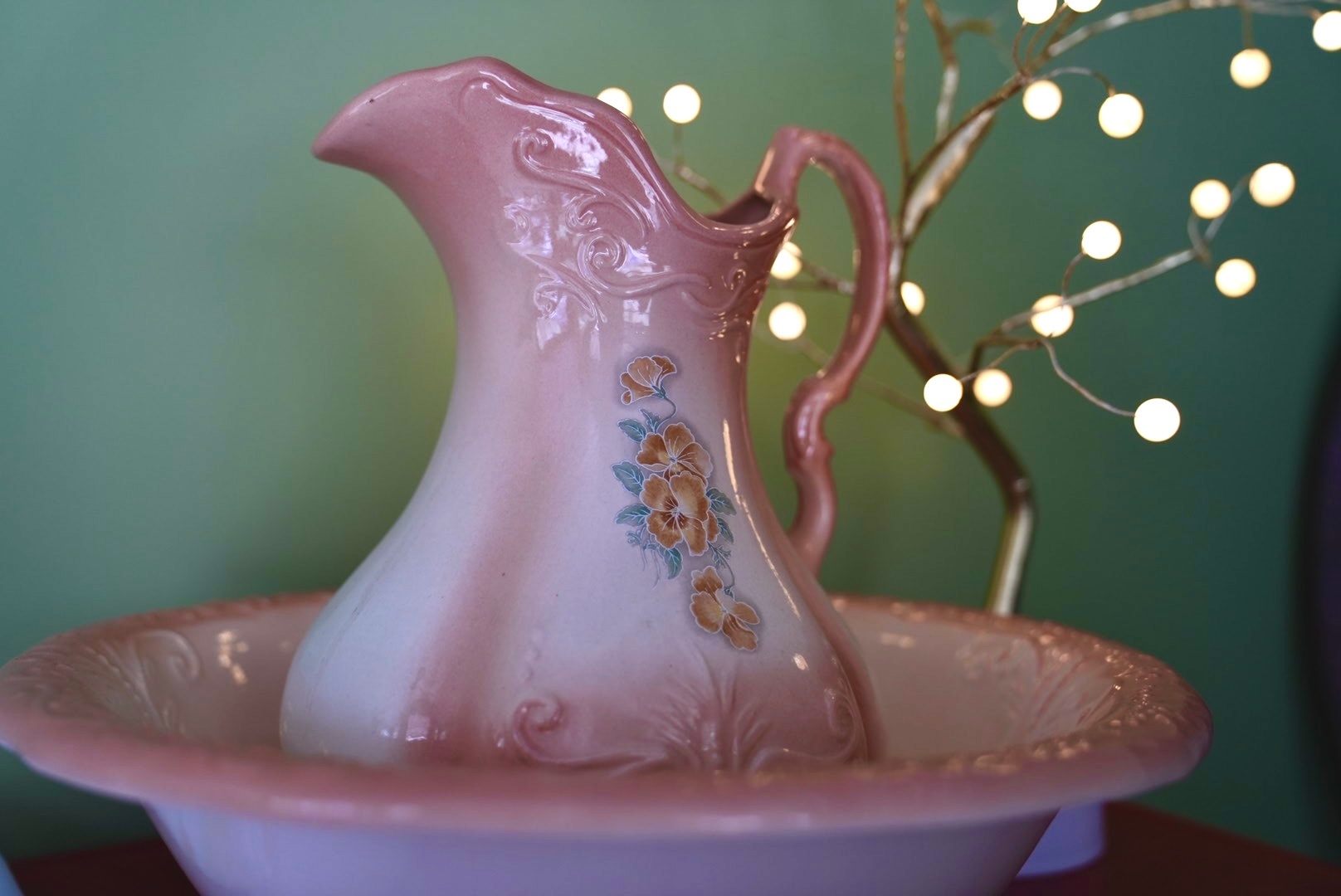 Antique Pitcher and Basin for your face clean ups.