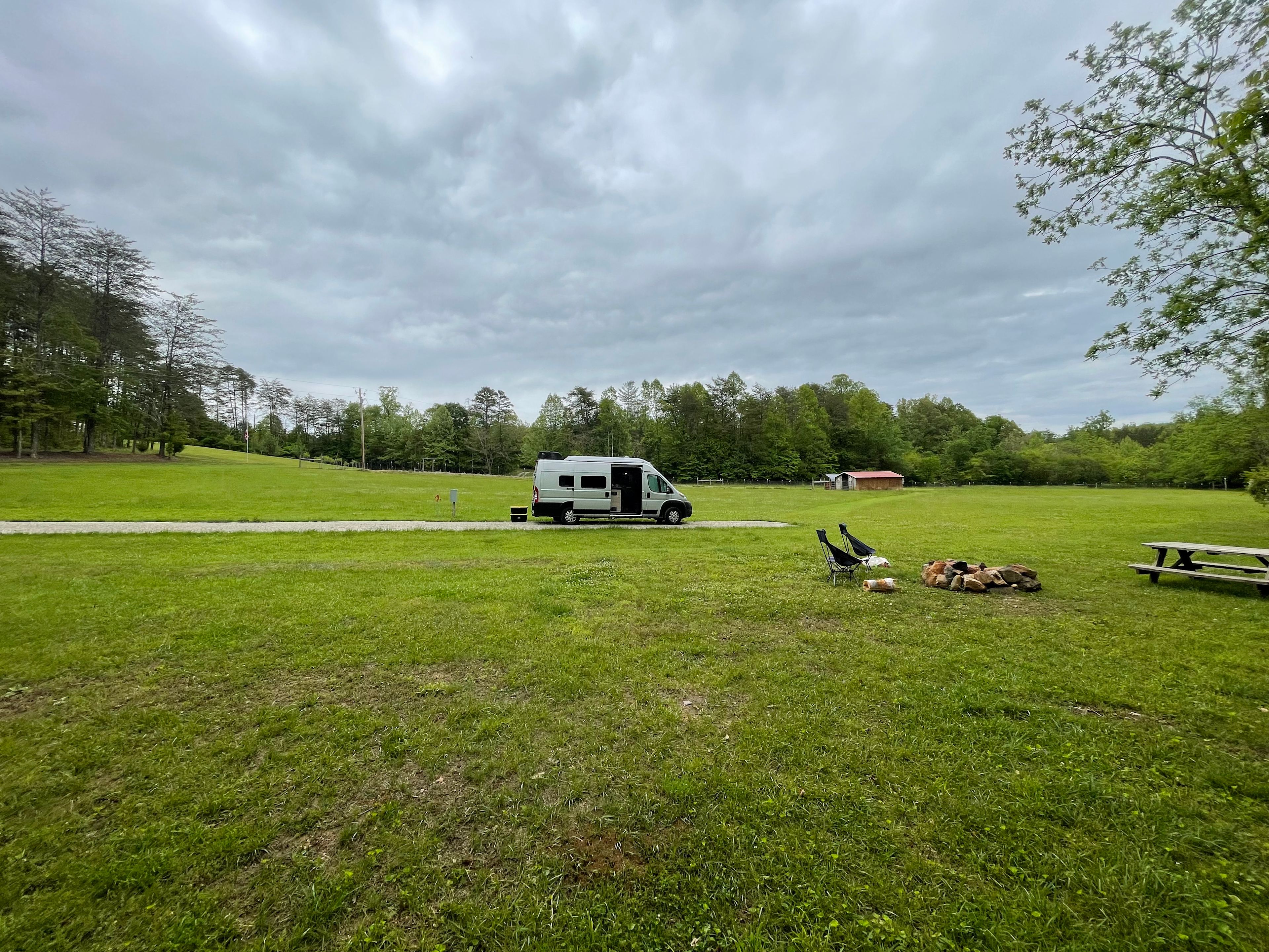 Chicken coop off in the distance on the right