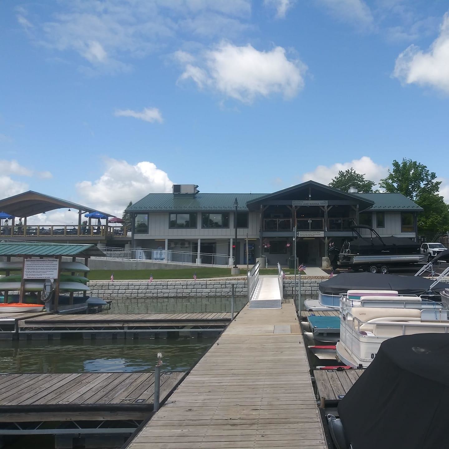 Seneca Lake Marina, located 10 minutes from campsite.
