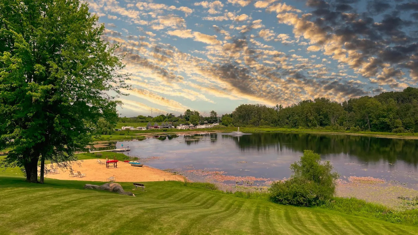 Sun Retreats Gun Lake