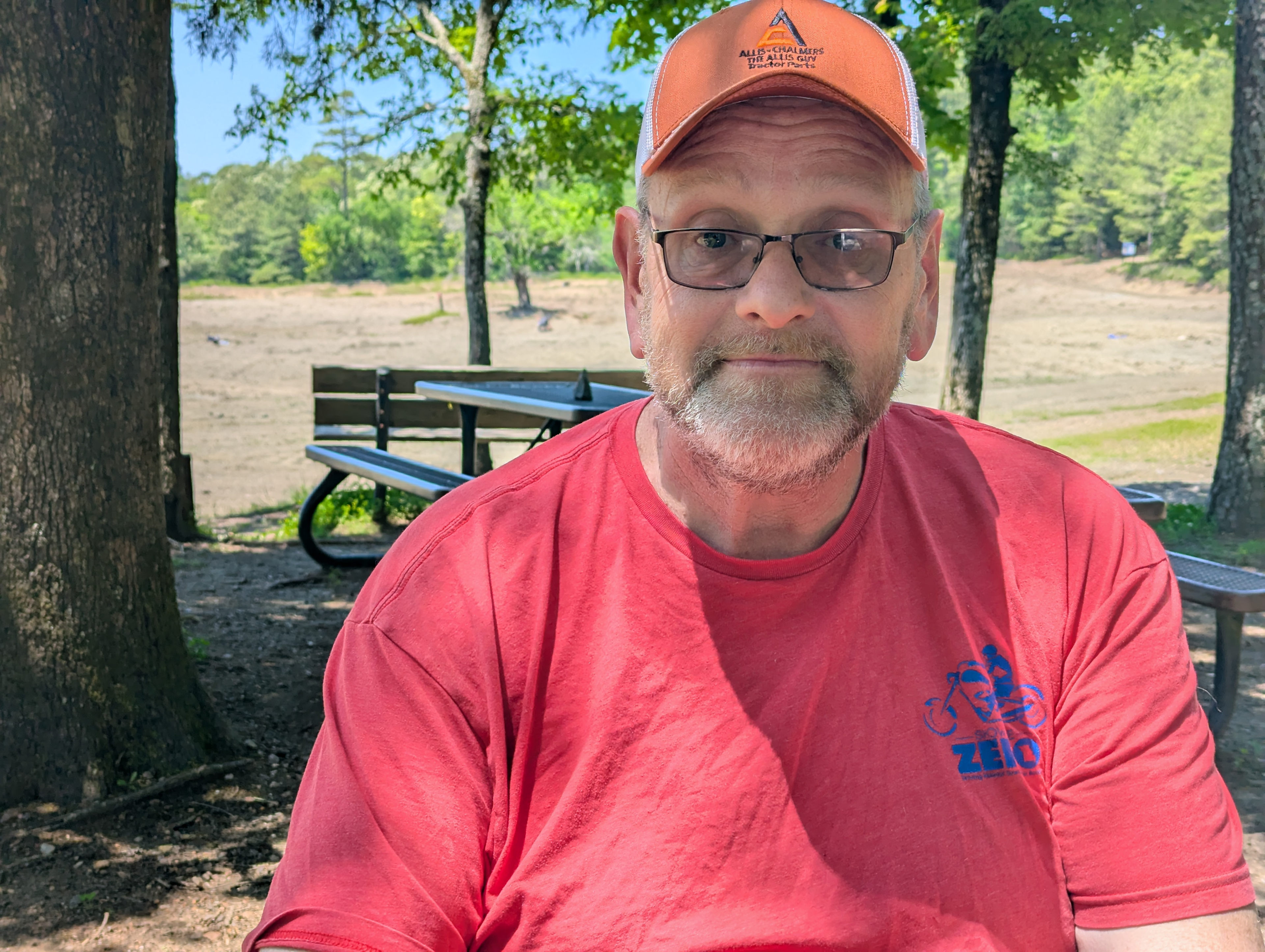 Grabbing a chicken sandwich with fries $14 at Crater of Diamonds food truck at the visitor center 