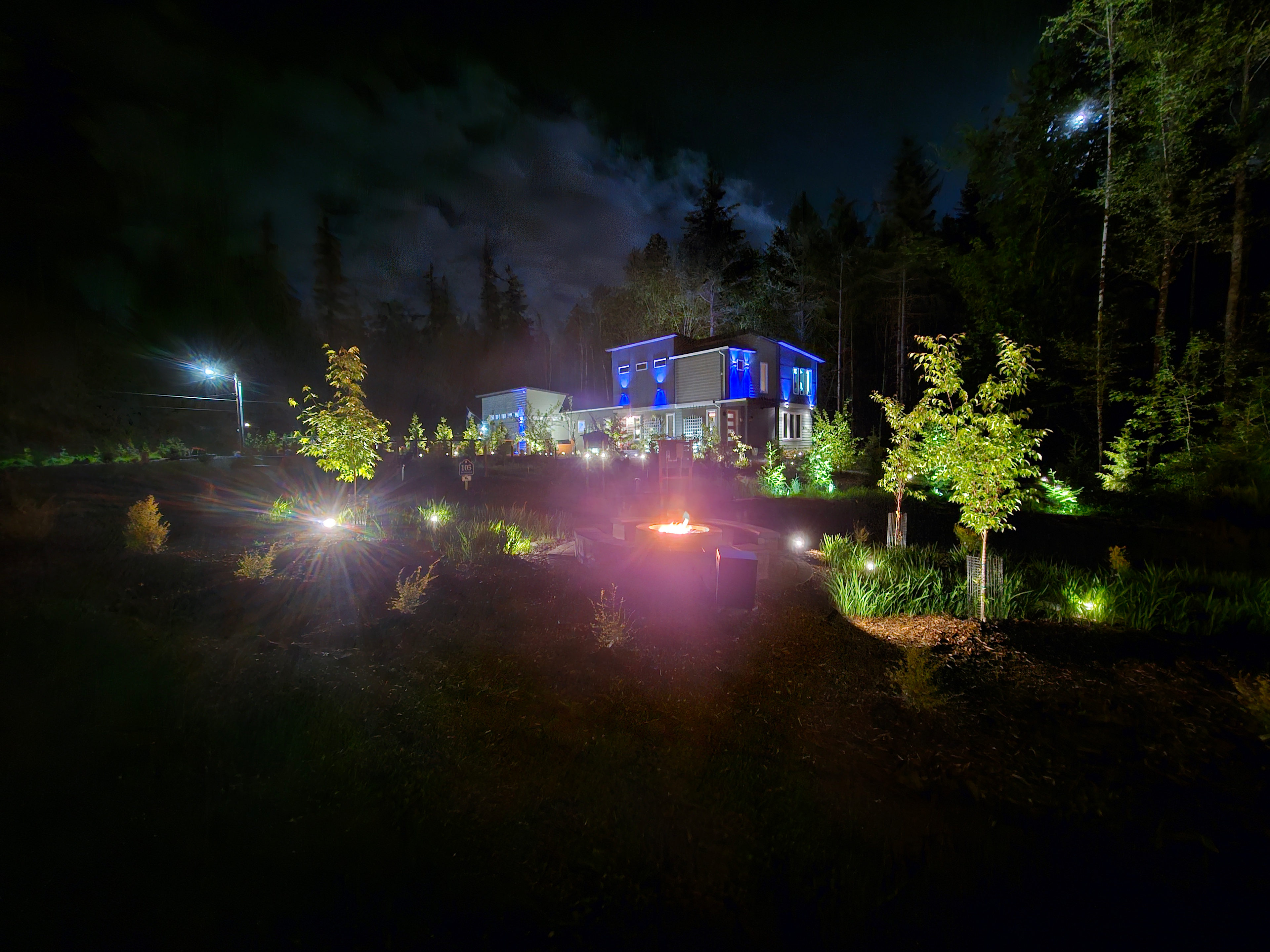 The majority of our exterior lighting turns off at midnight to allow for late night stargazing.