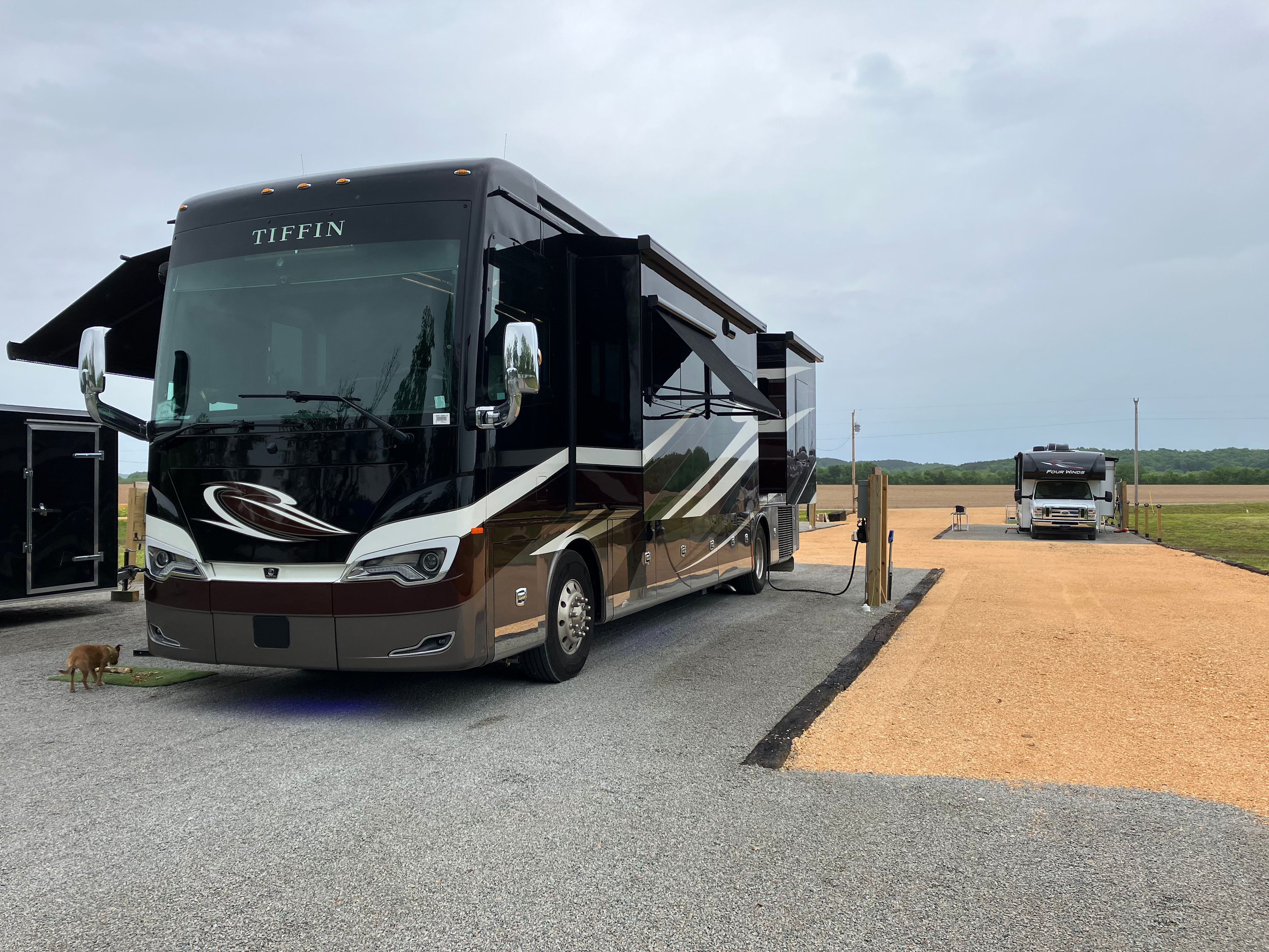 44' diesel pusher on the Bass Pad.