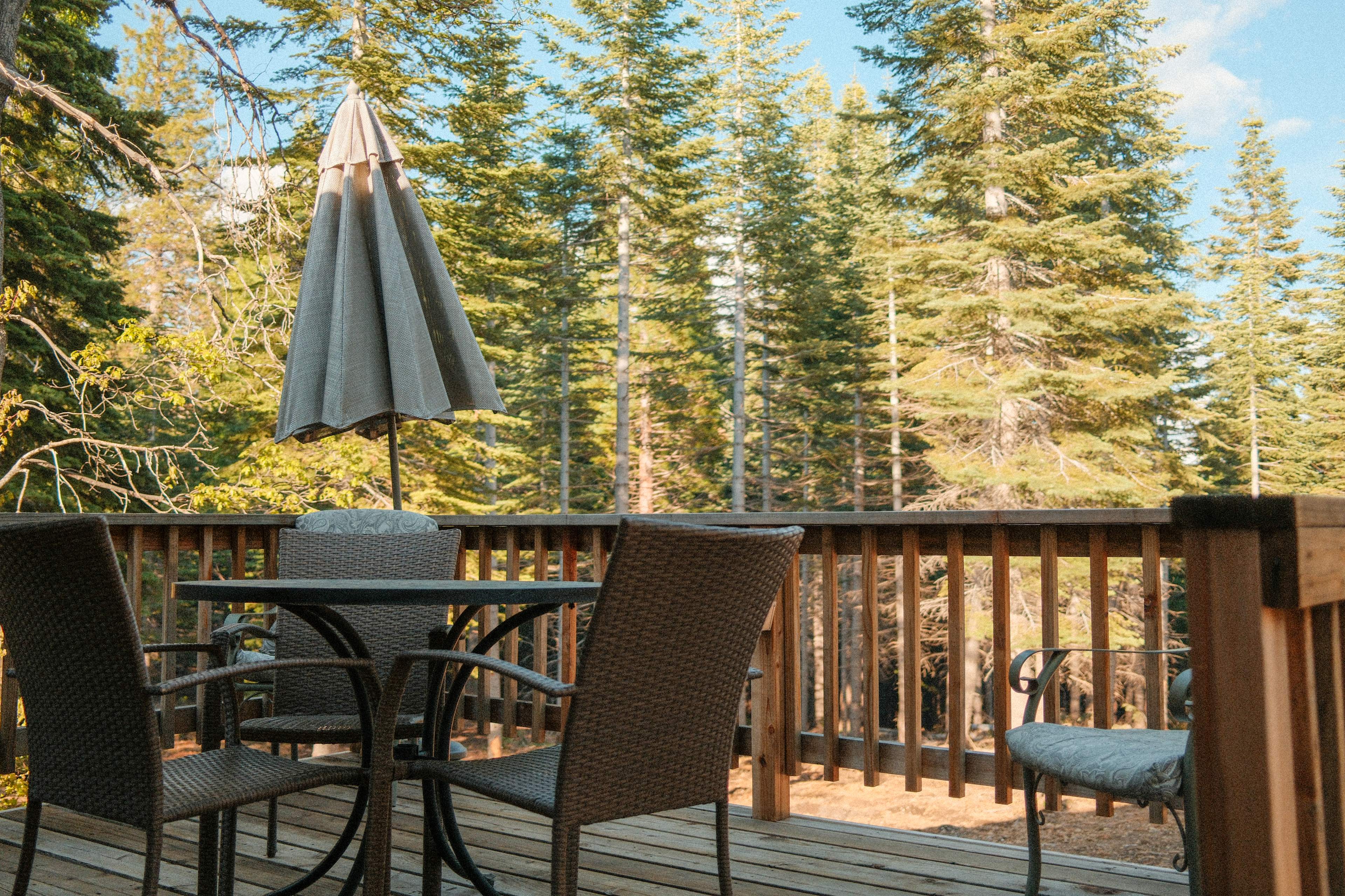 Full deck and patio furniture with seating for 8