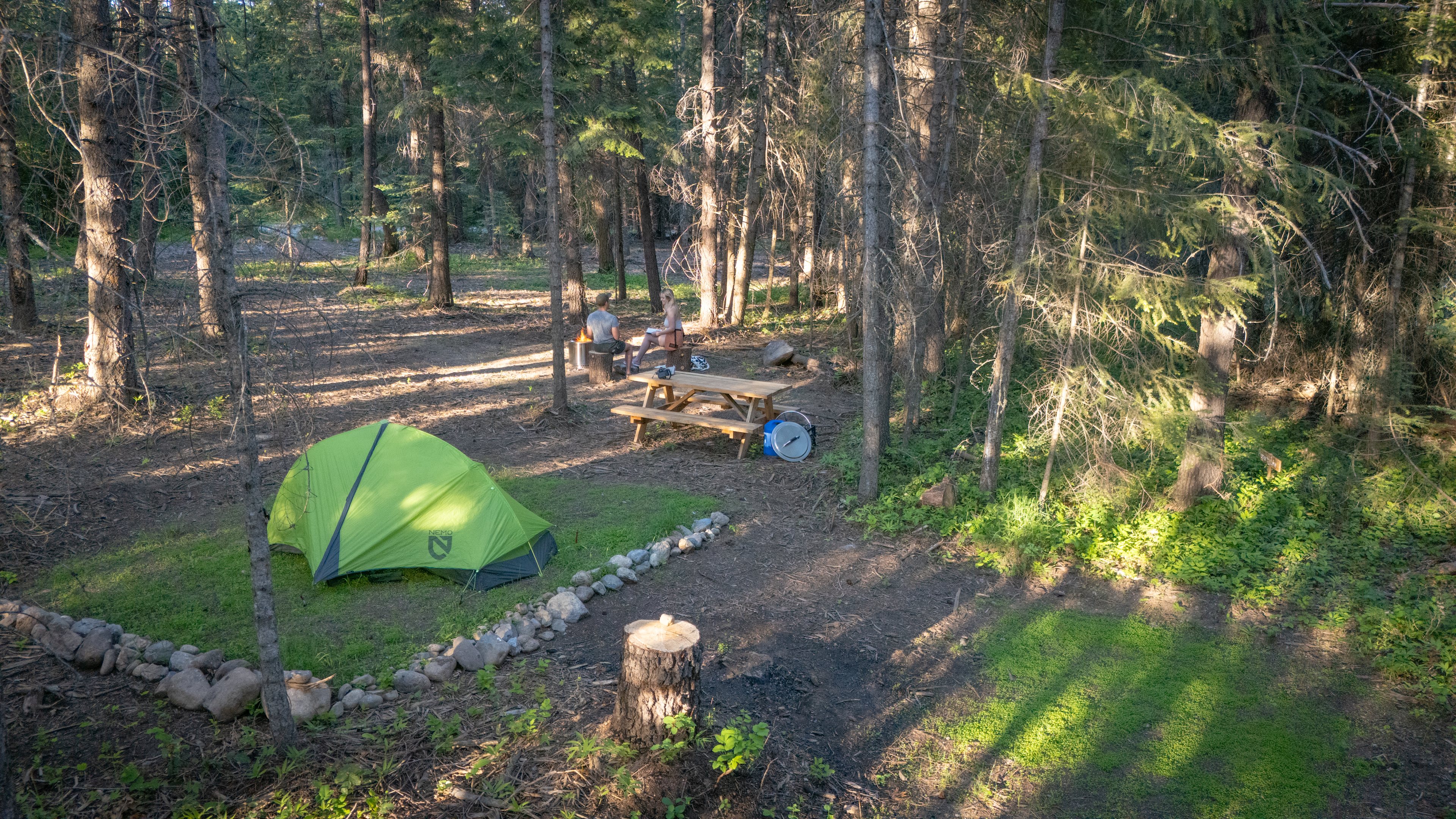 Another angle of our campsite: 'The Bee Tree.' This one really shows how spacious and private this site is.