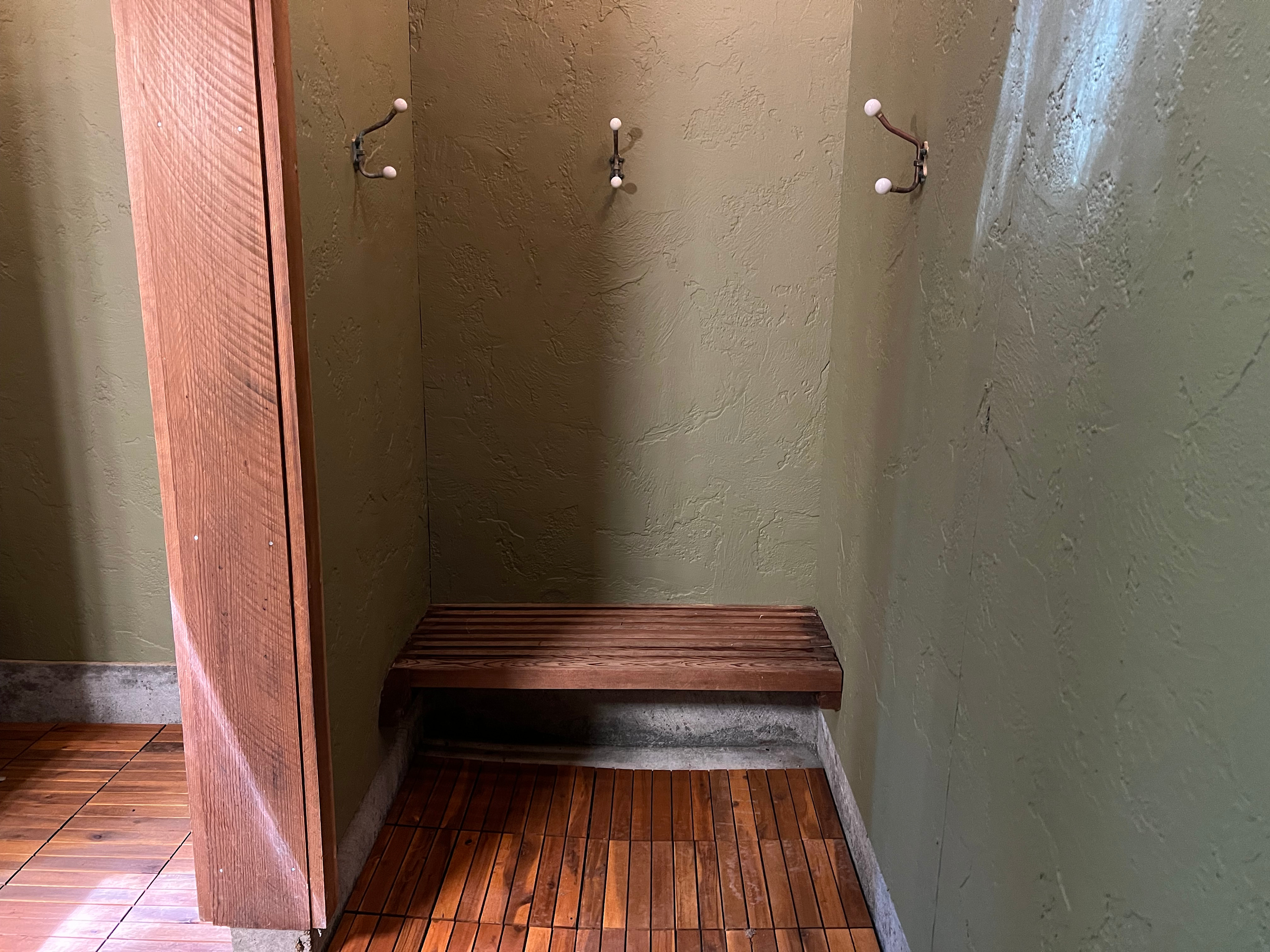 Shower stall bench