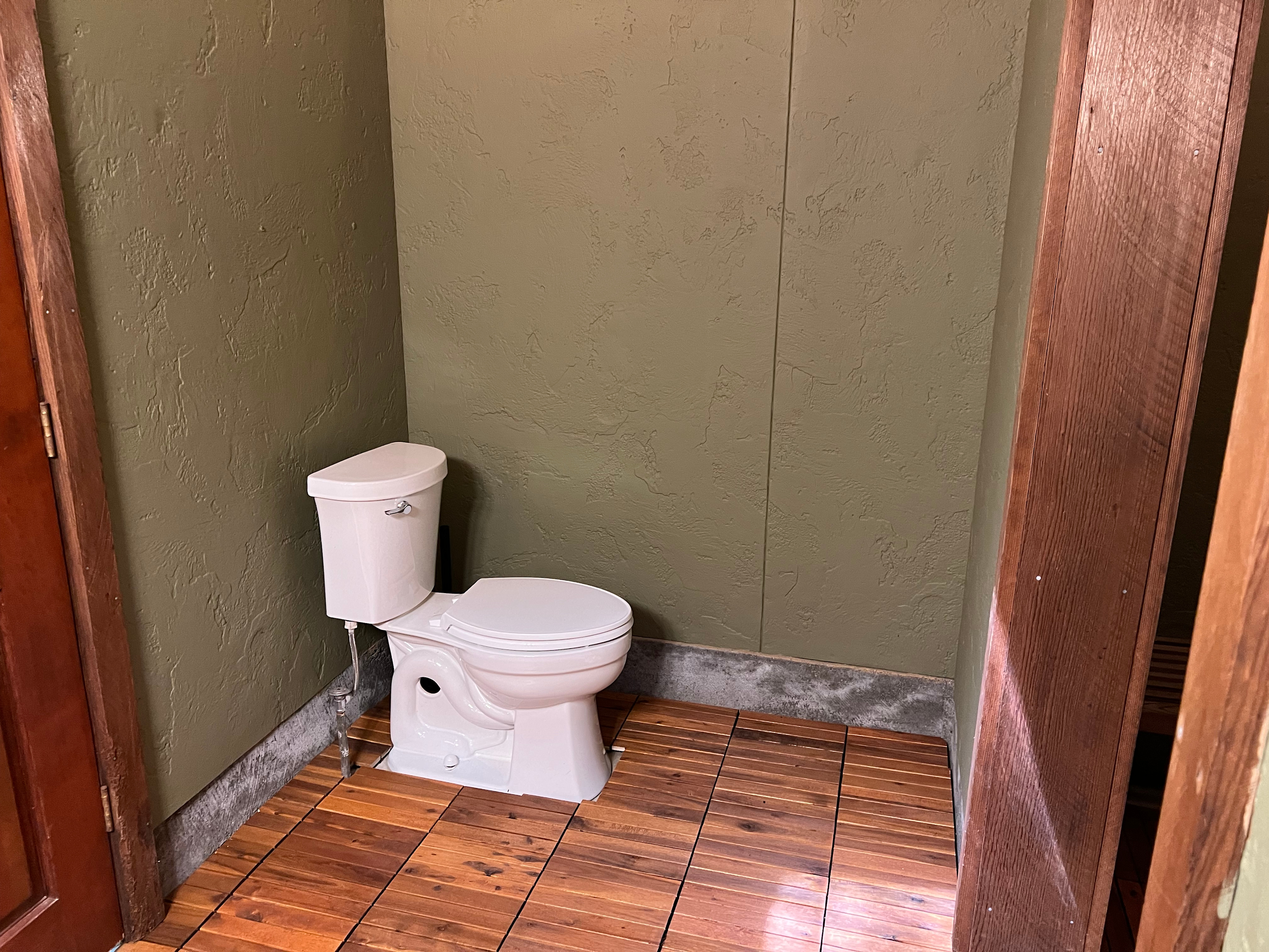 Flush toilet on septic