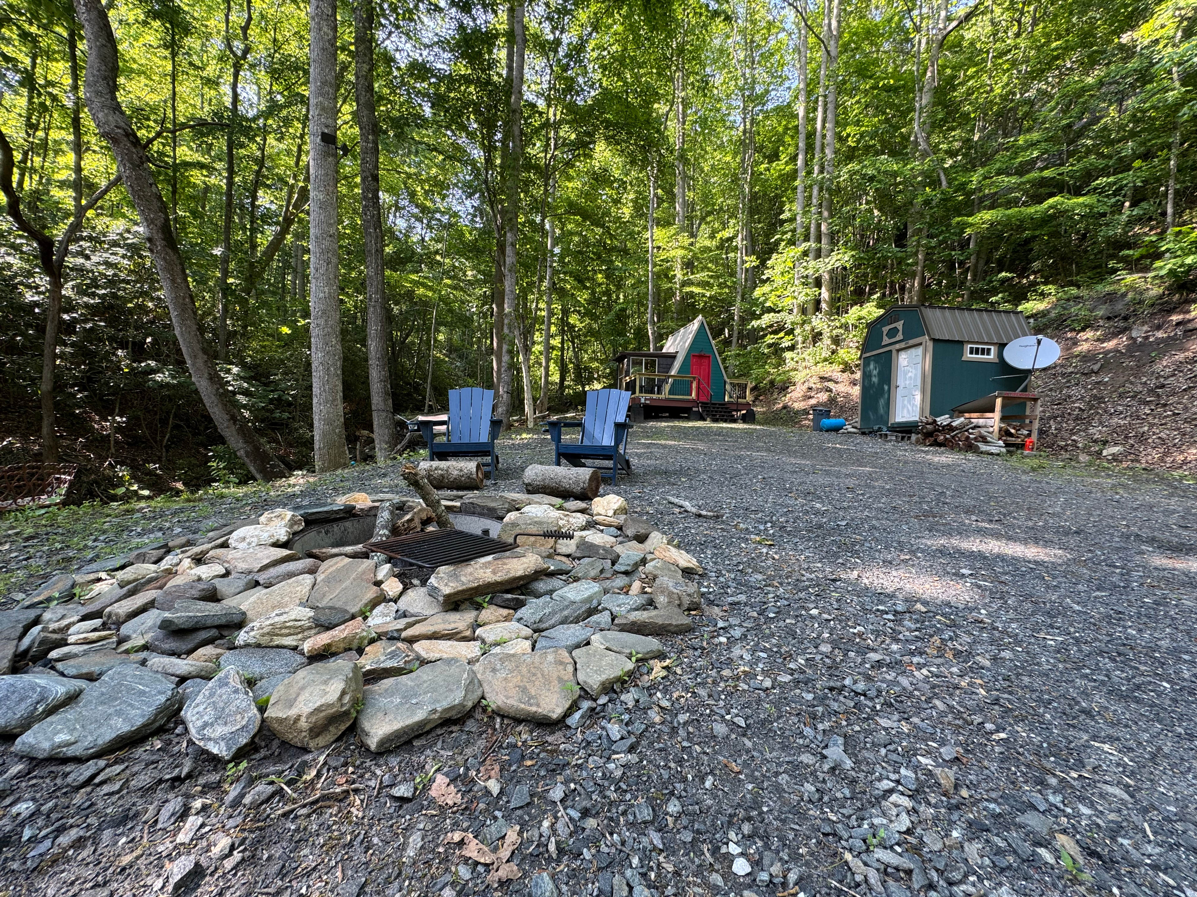 A Tiny A-Frame 15 acres creek front