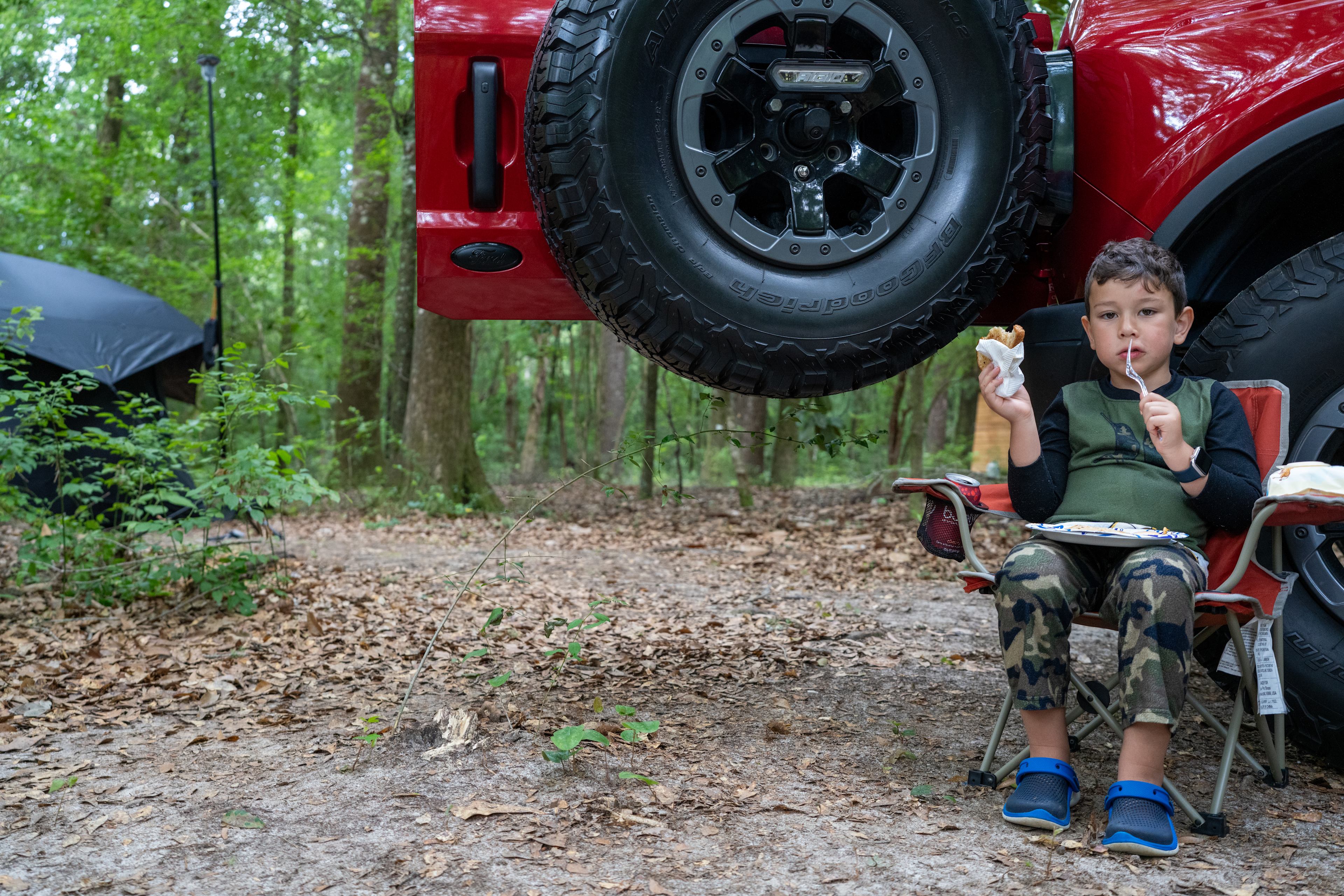 Breakfast before beach.