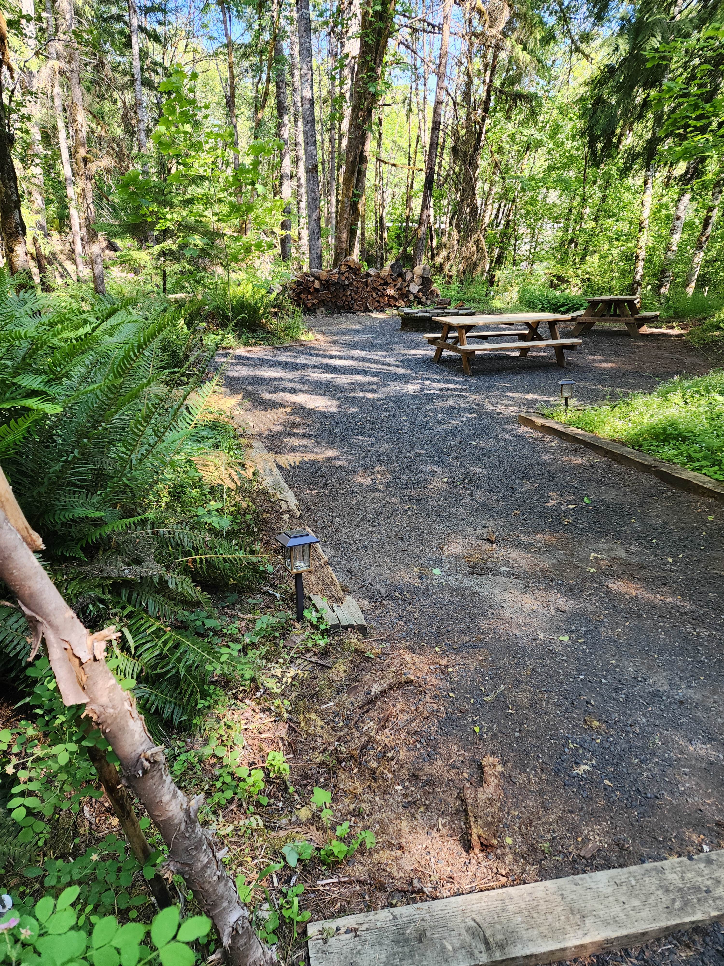 Lovely spot to enjoy a meal with
picnic tables and a firepit