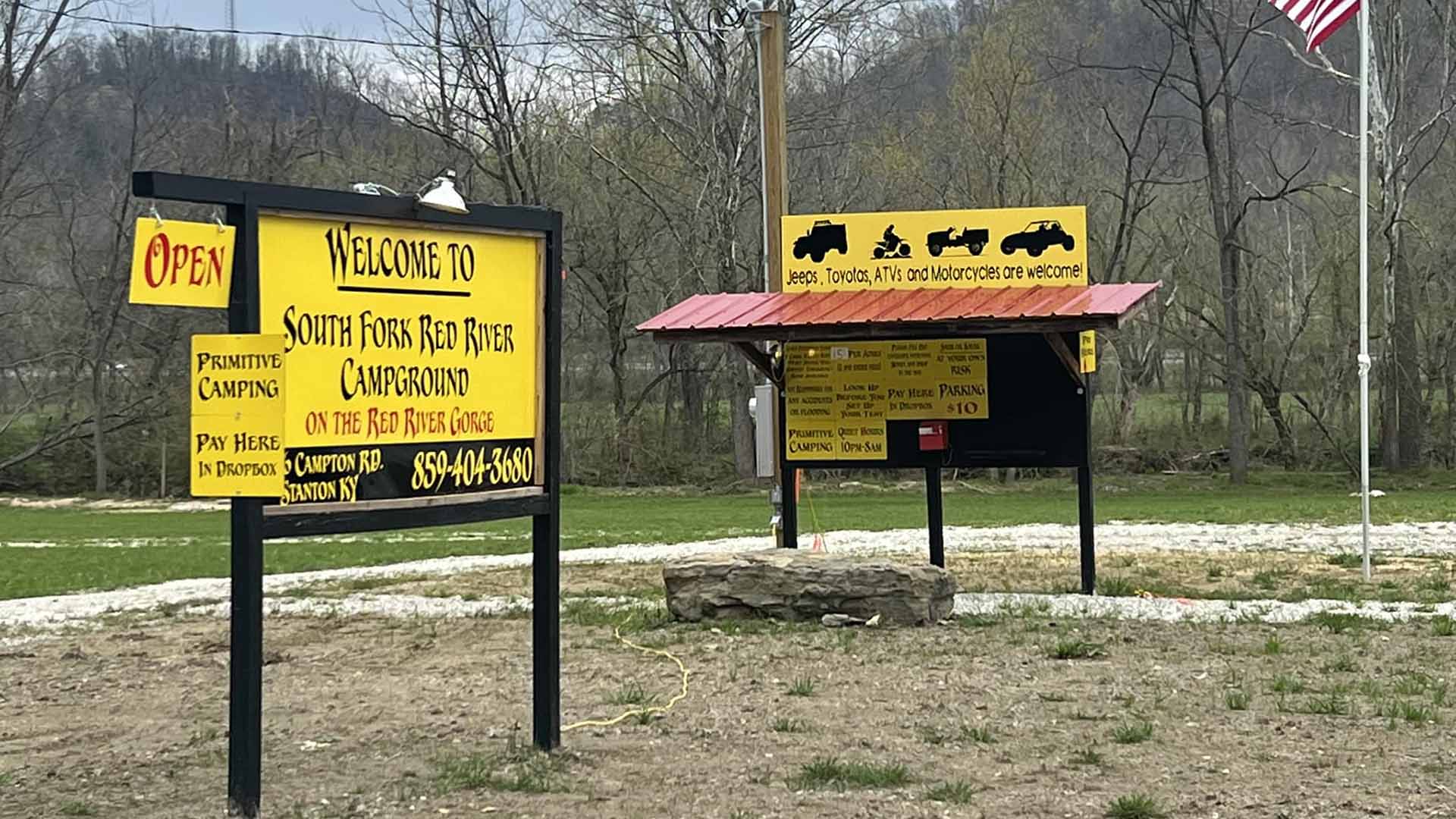South Fork Red River Campground in the Red River Gorge