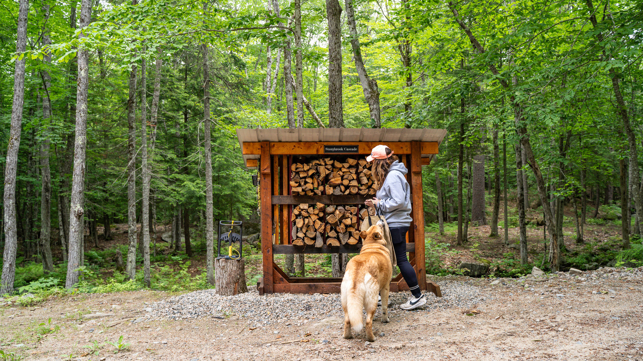 A wonderfully constructed kiosk with no shortage of firewood