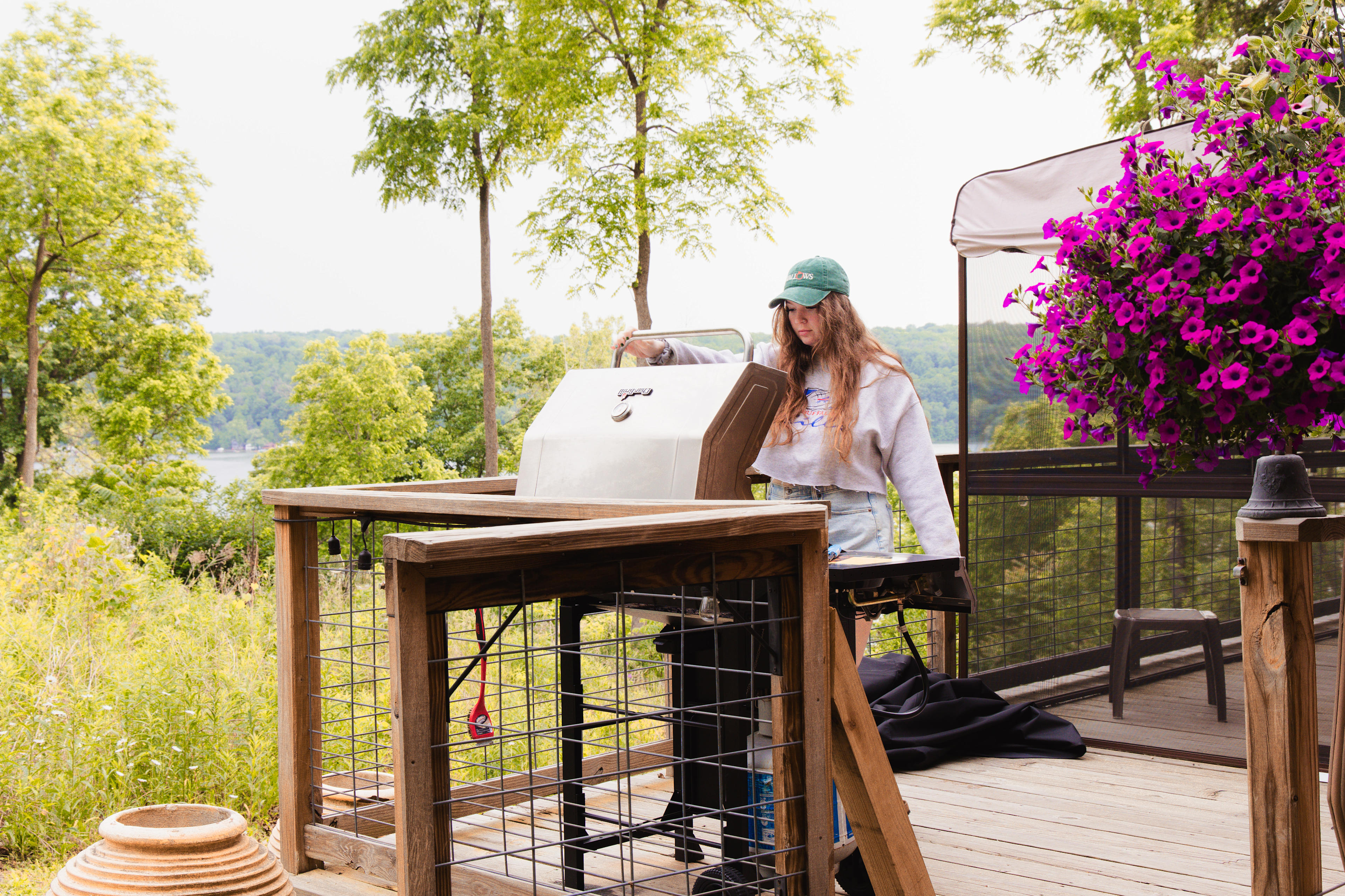 Grill right on the patio of the RV, the camper is stocked with grilling tools!