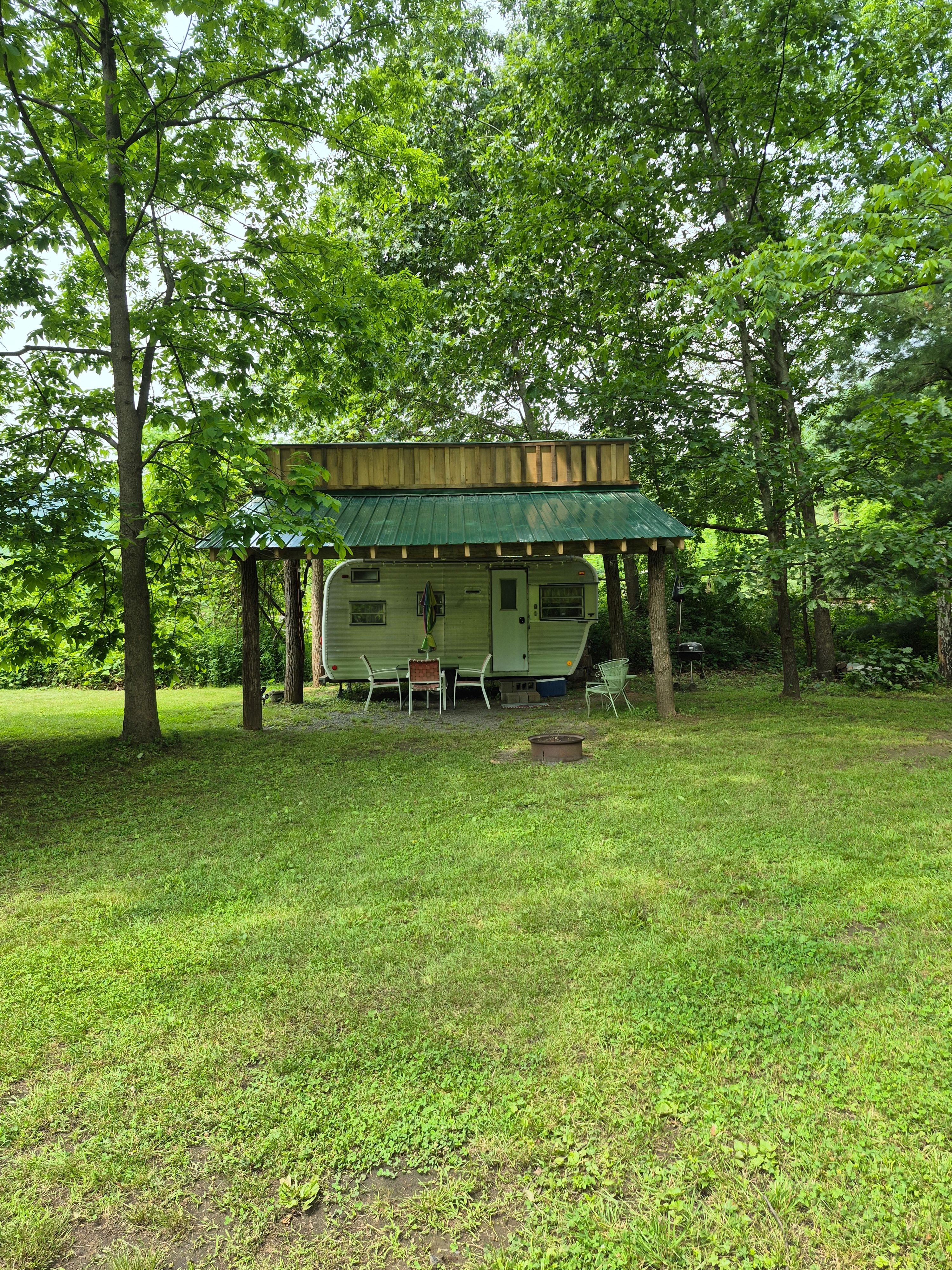 Camp Fannies new awning  2025 to keep the quest dry.