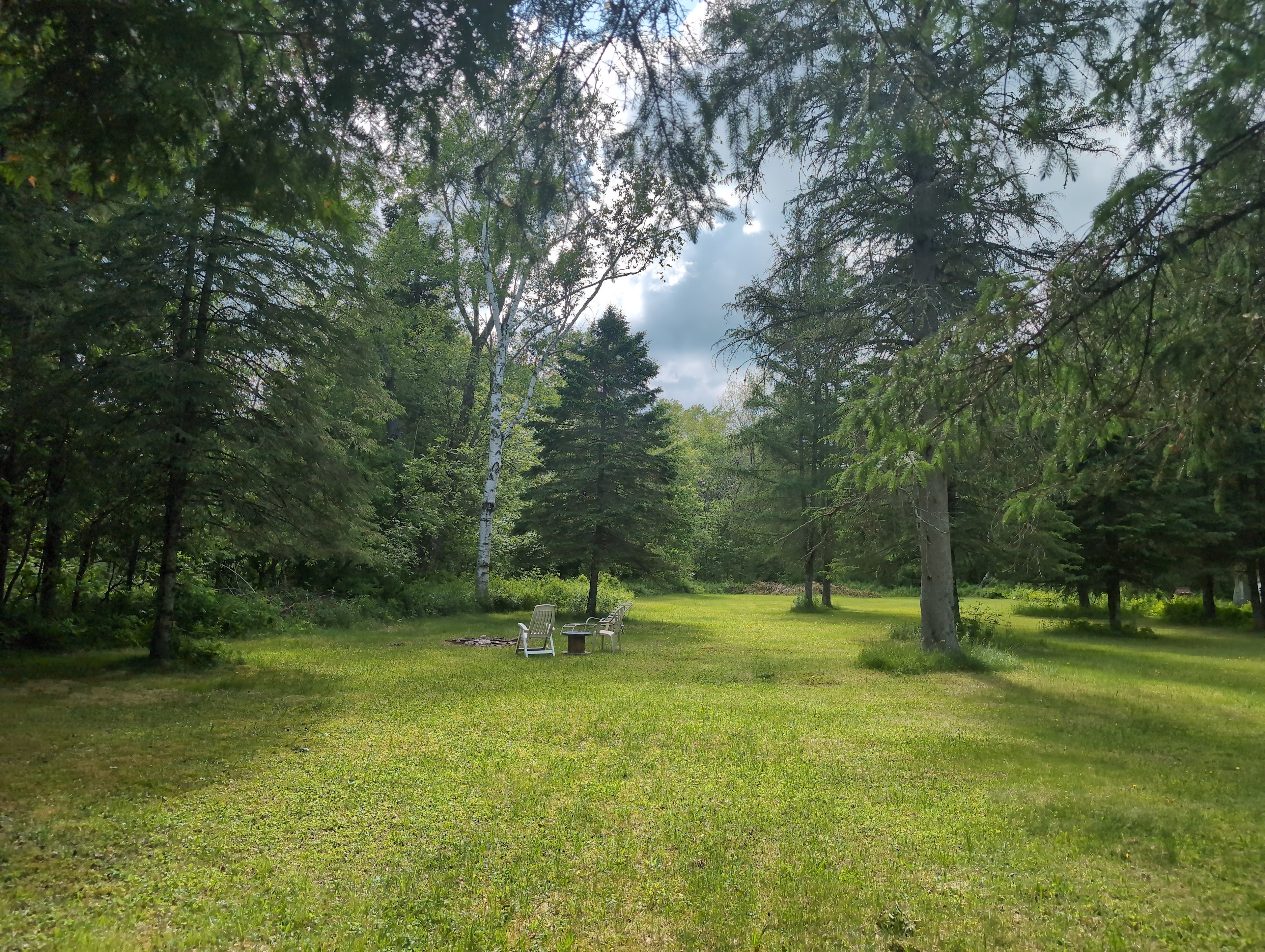 Open lawn for easy access camping 