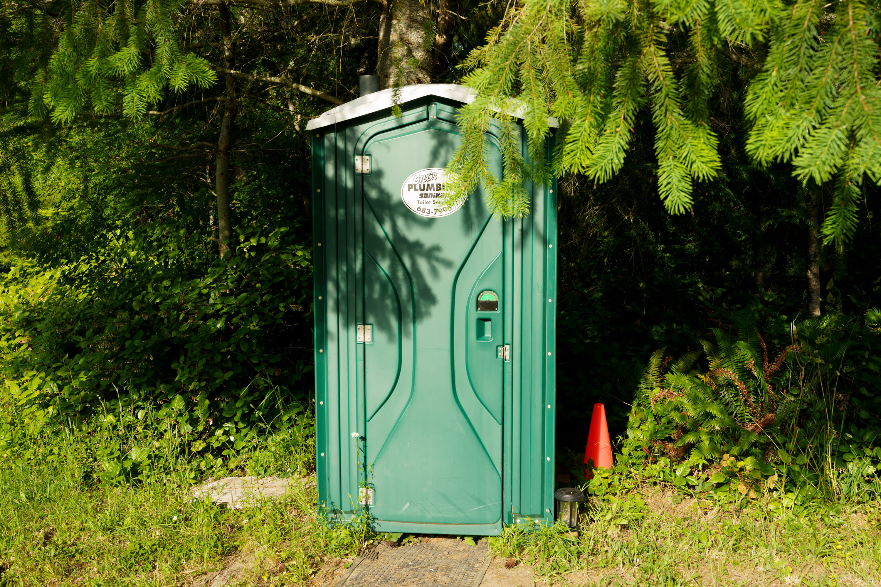 Private port-a-potty which was spotless