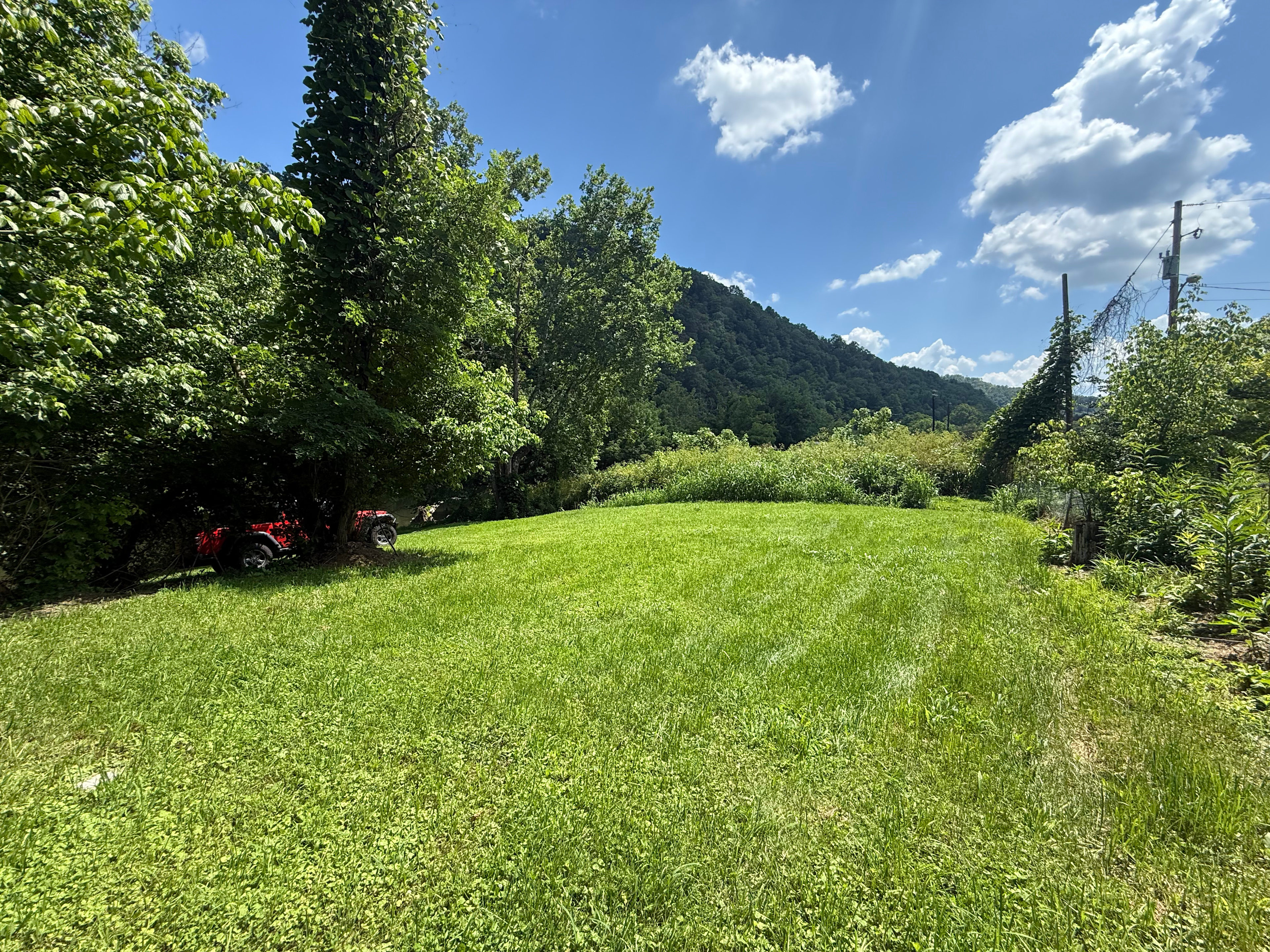 View from corner of property, looking toward town park/boat launch area