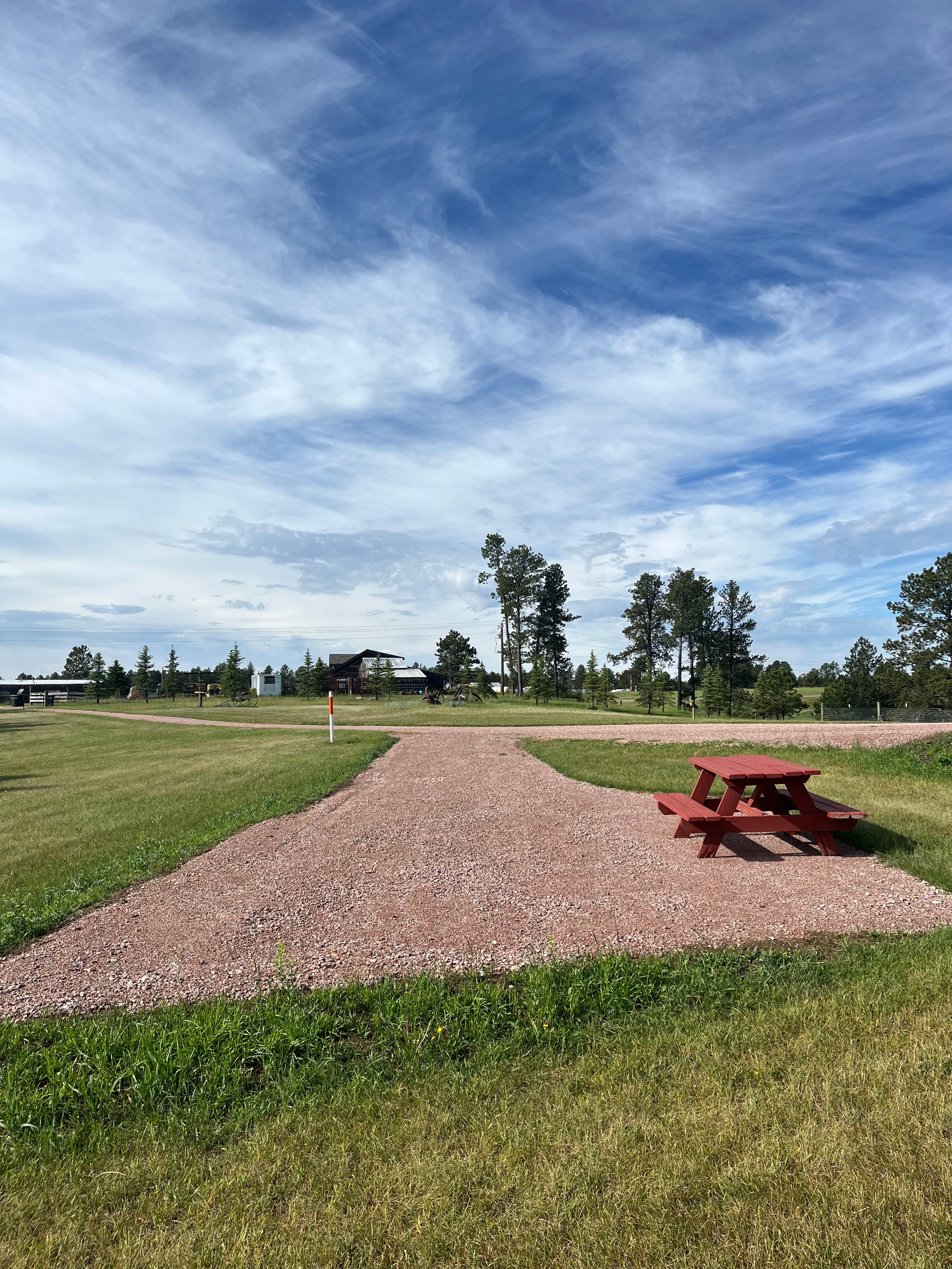 RV pad and picnic table