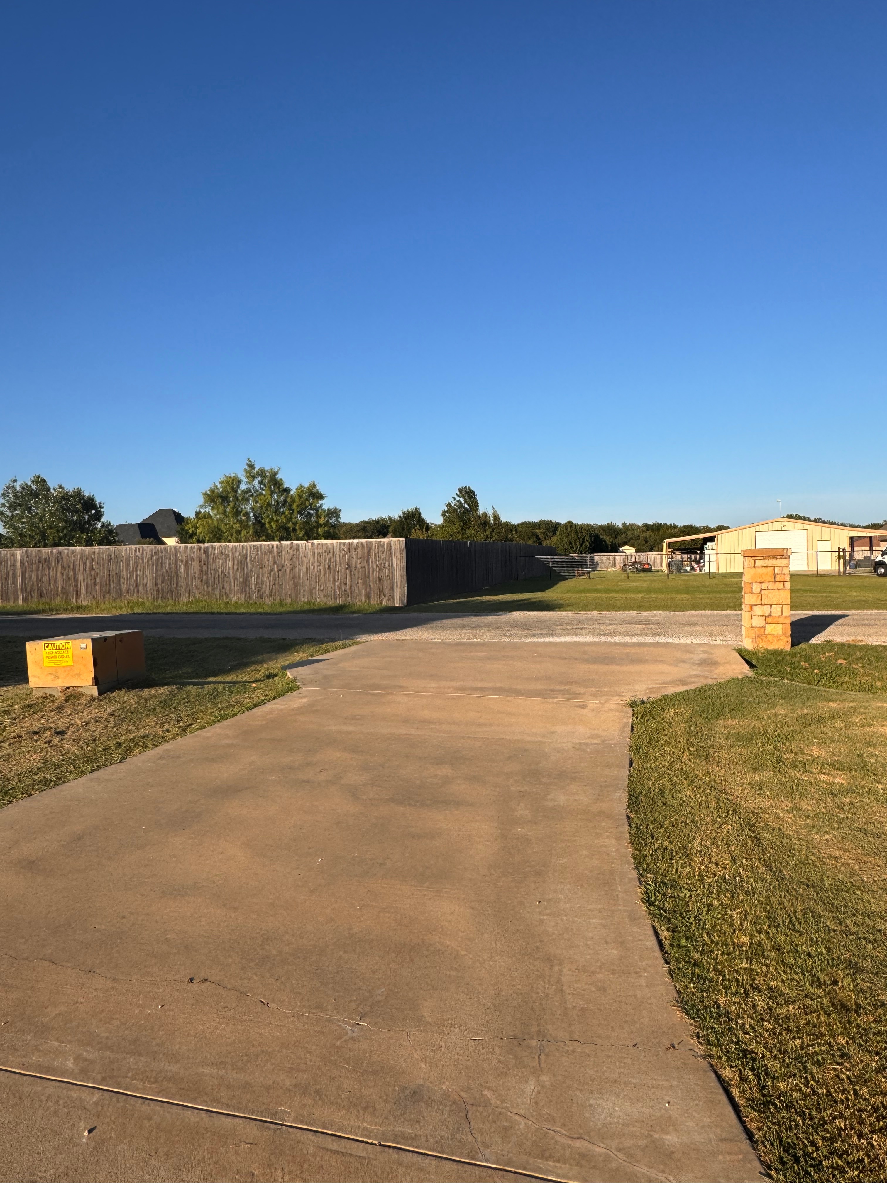 Driveway entrance from driveway 