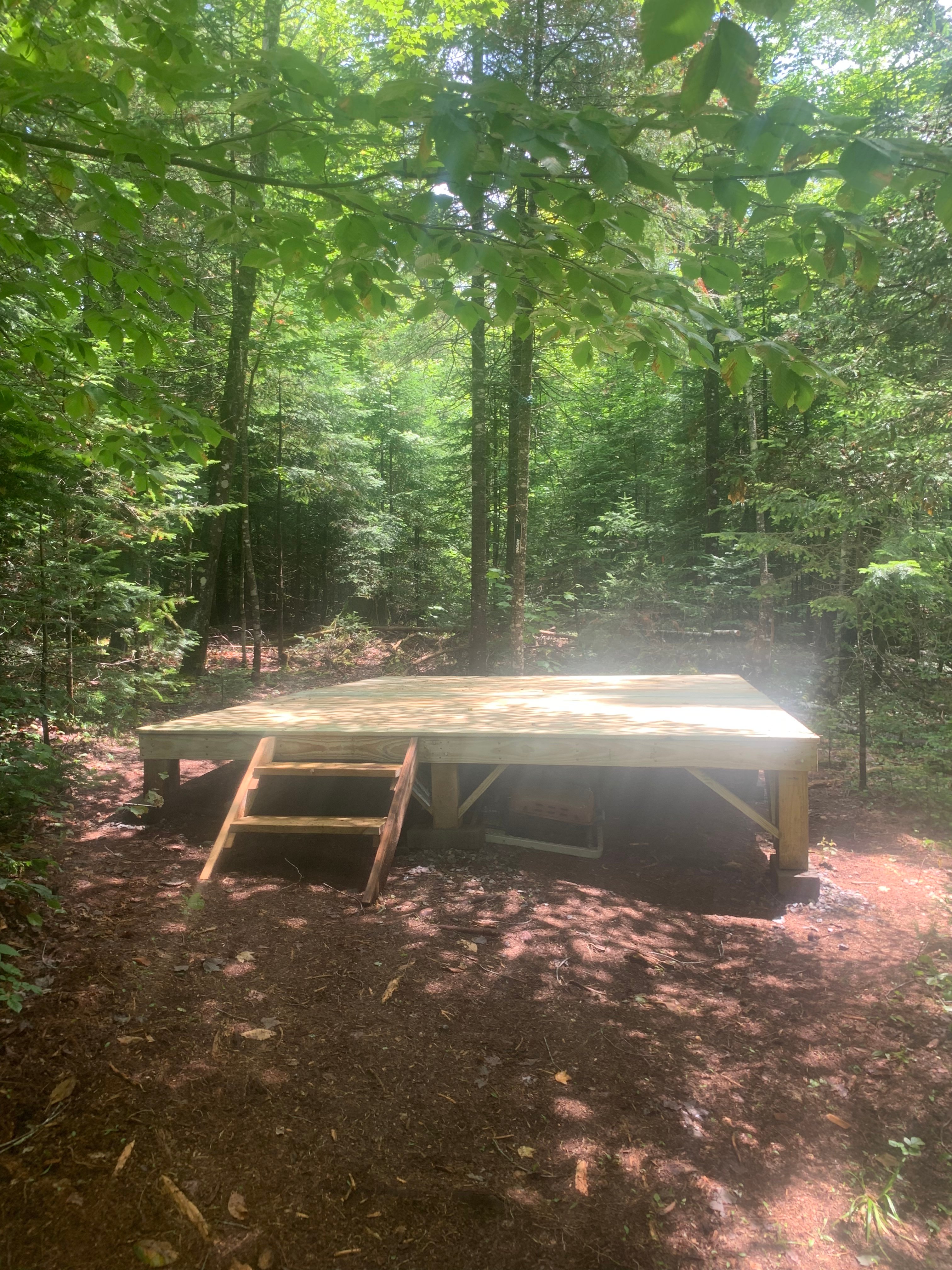 12’x16’ platform big enough for multiple tents 