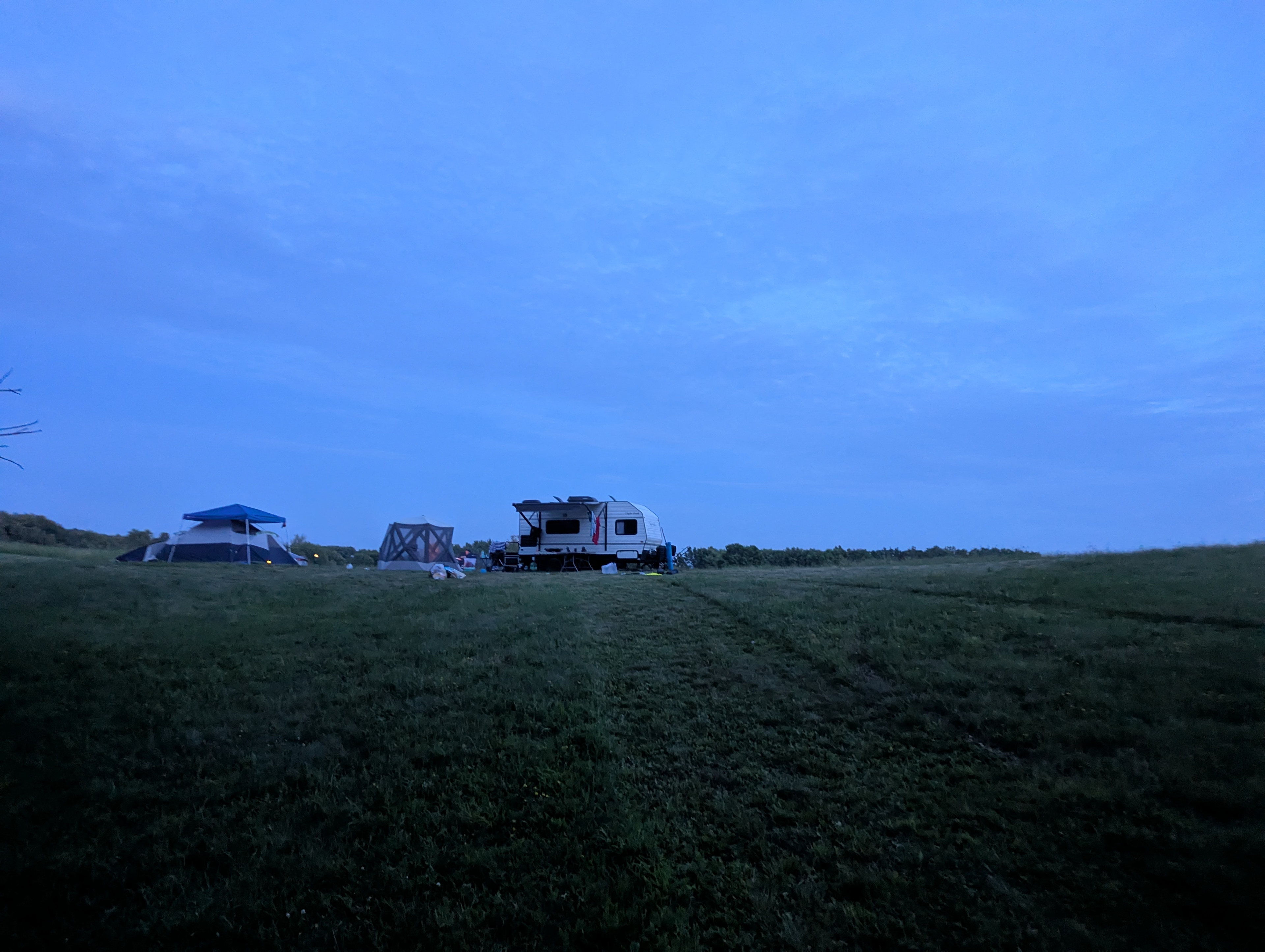 Looking up from the bottom of the hill