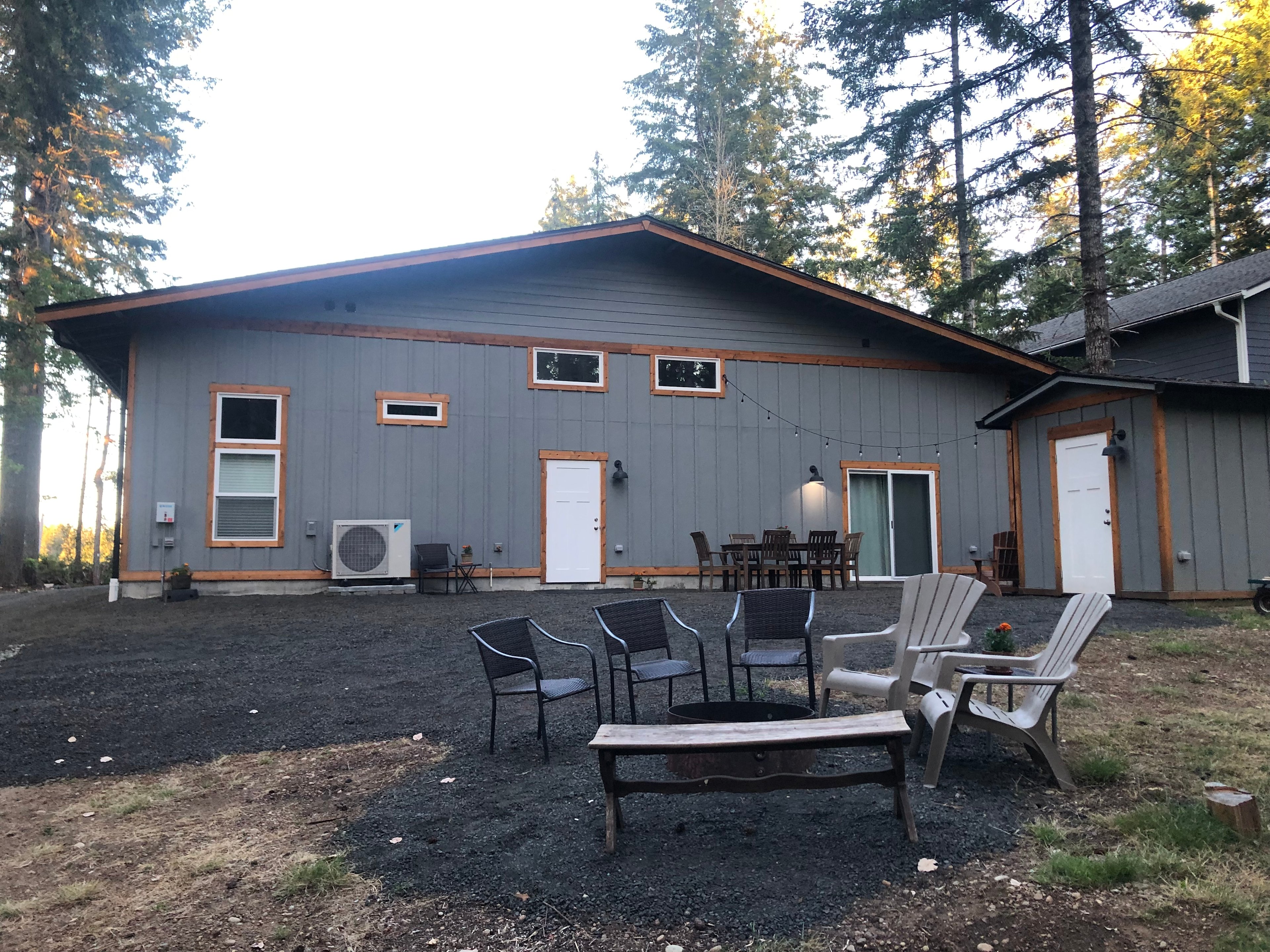 Fire pit and gathering area.