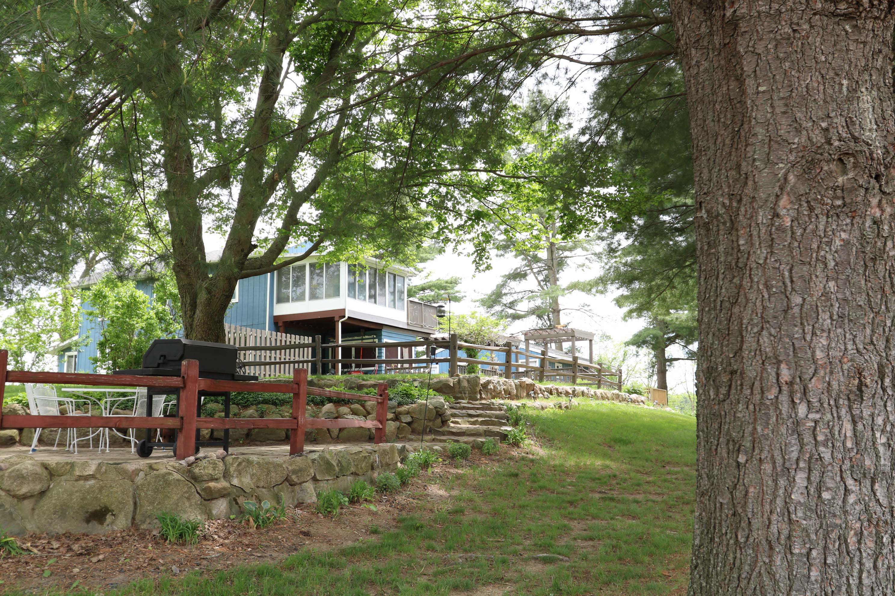 Back yard, West Patio & deck.