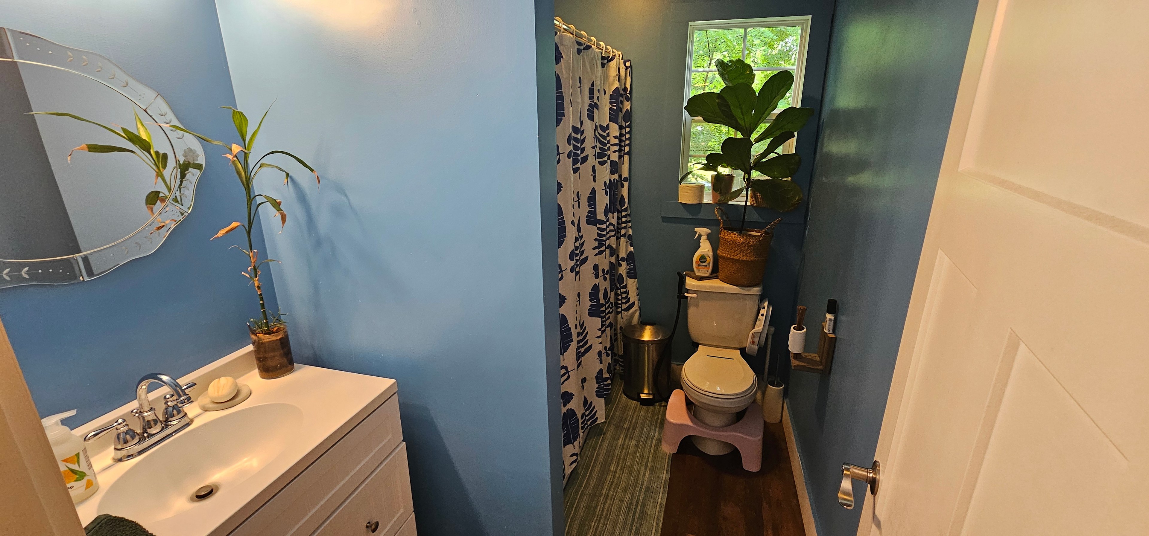 This is the bathroom inside my house that your welcome to use.