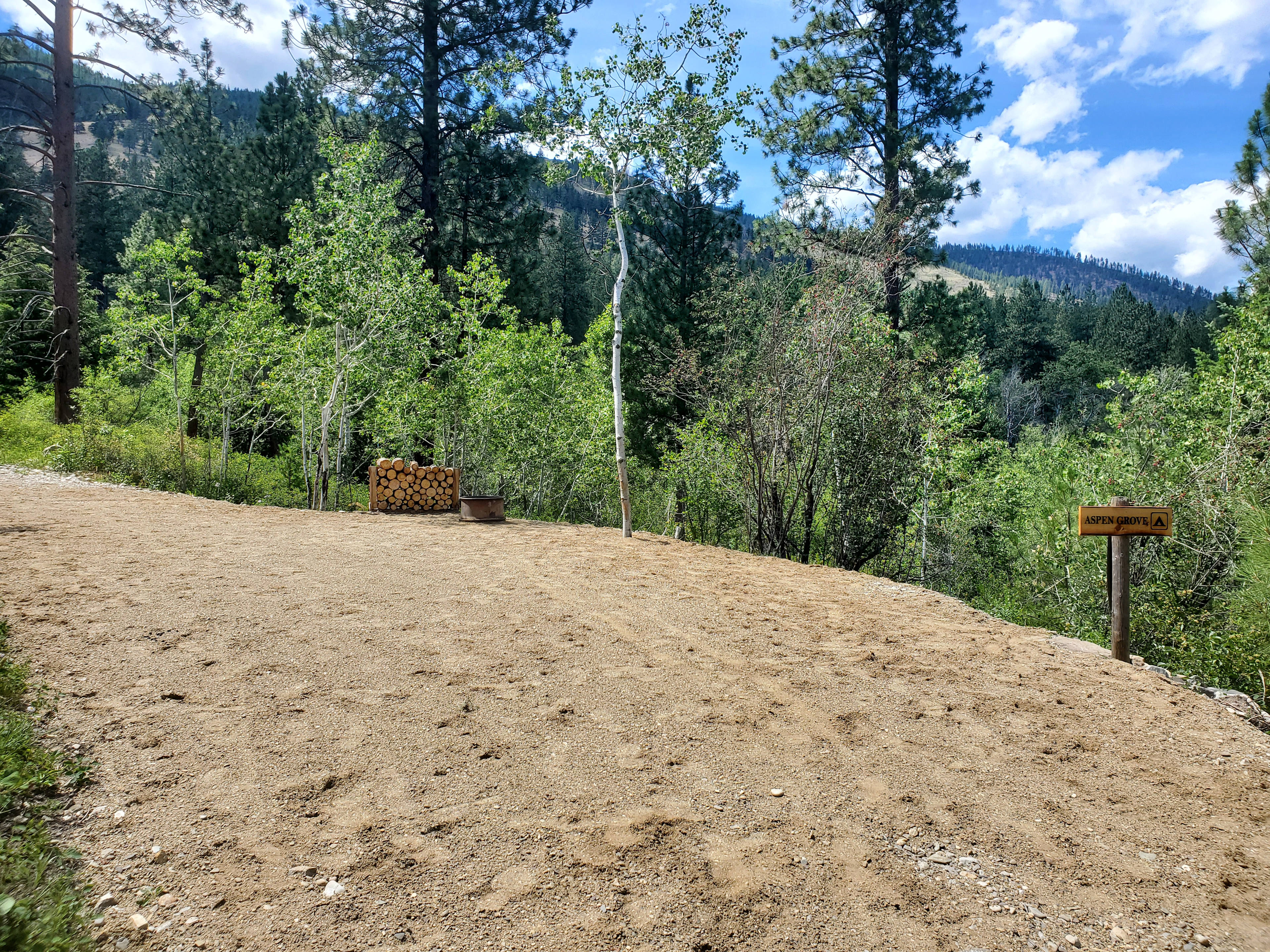 Aspen Grove RV site looking northwest.
